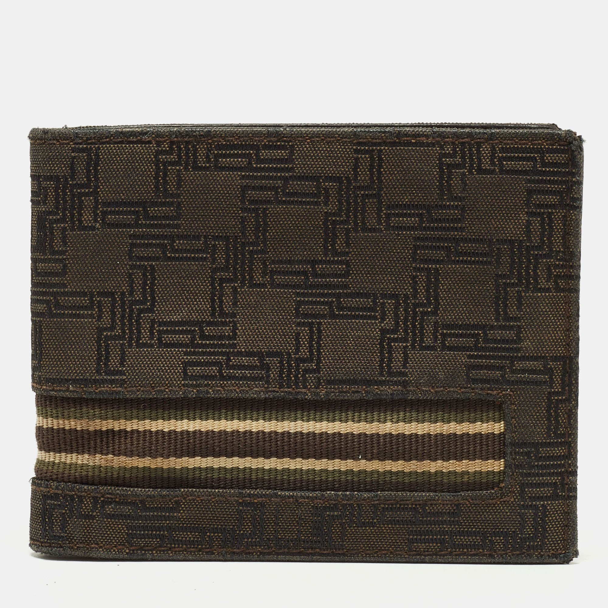 Pre-owned Dunhill Brown Monogram Canvas Bifold Wallet