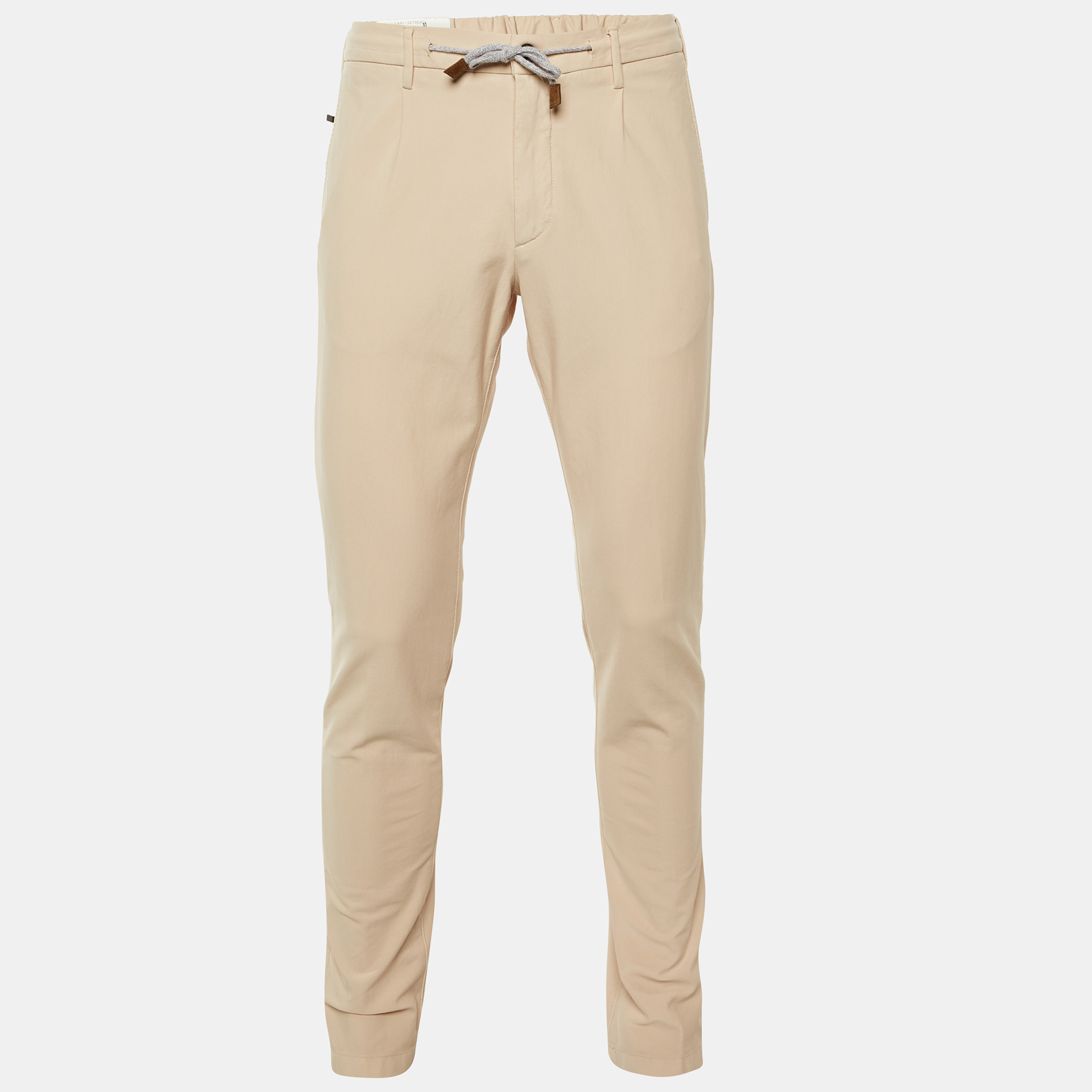 

Eleventy Beige Cotton Blend Trousers L