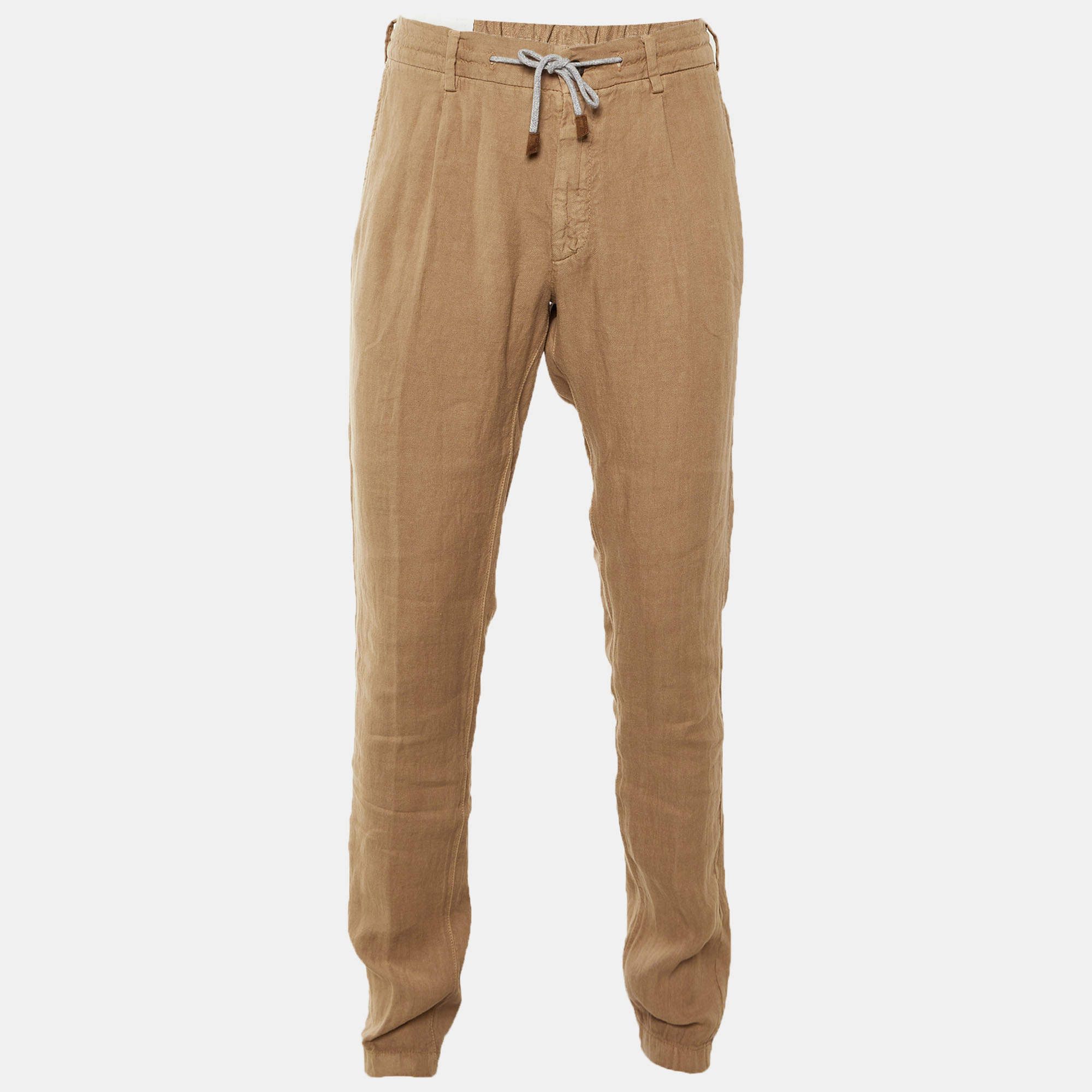

Eleventy Brown Linen Trousers L