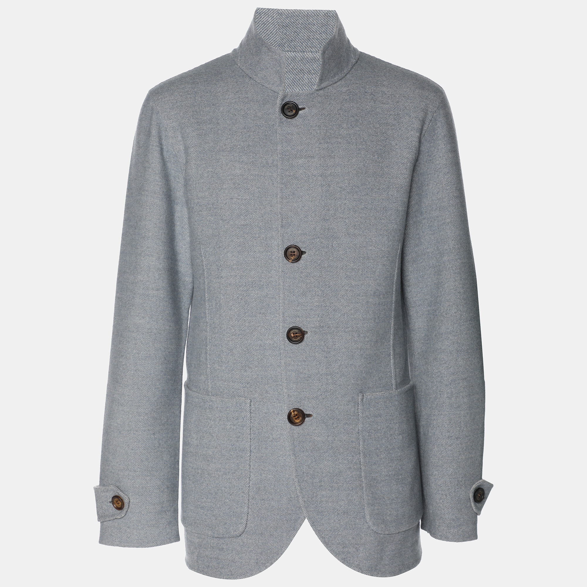 

Eleventy Blue/Grey Wool Reversible Jacket XXL