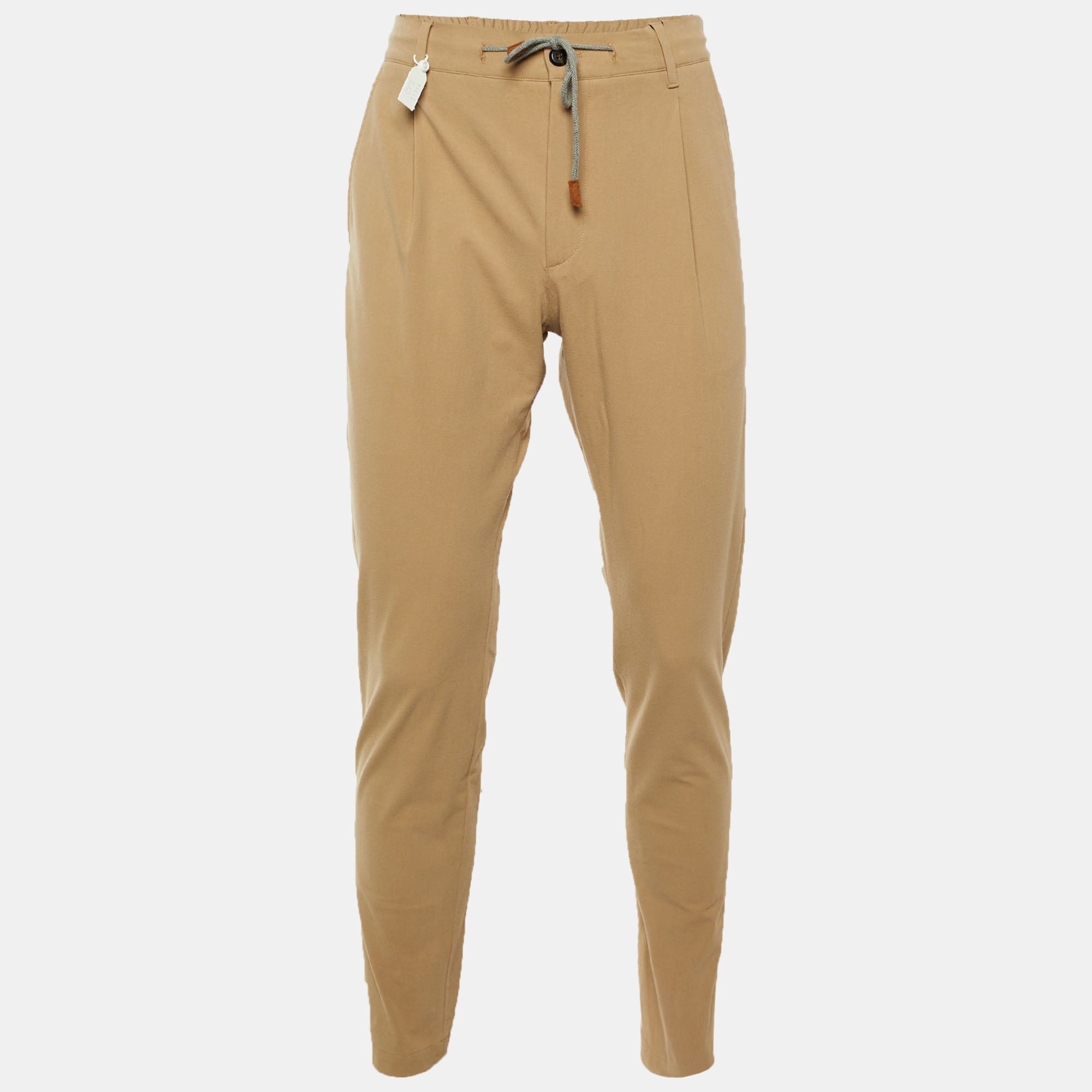 

Eleventy Beige Cotton Formal Trousers M