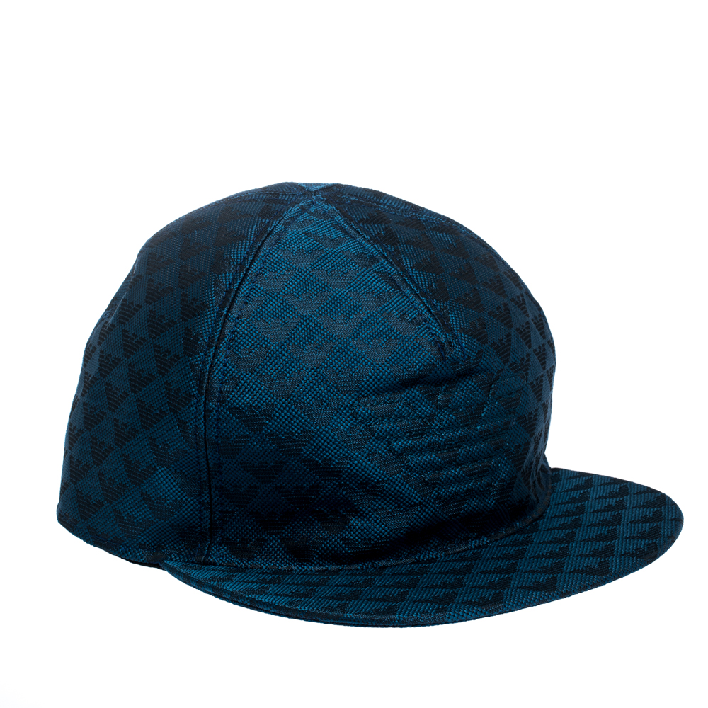 قبعة باسبول أمبوريو أرماني نقوش شعار زرقاء L
