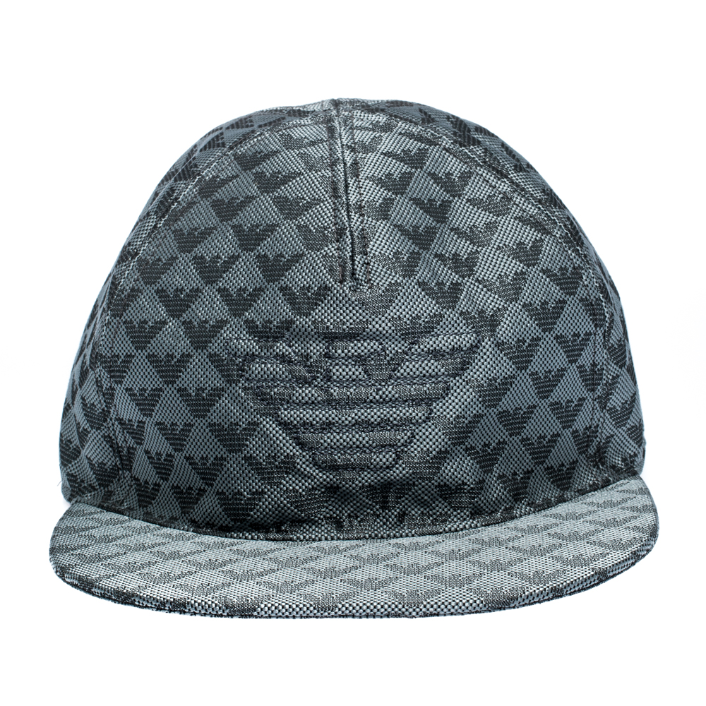 

Emporio Armani Slate Grey Logo Patterned Baseball Cap Size