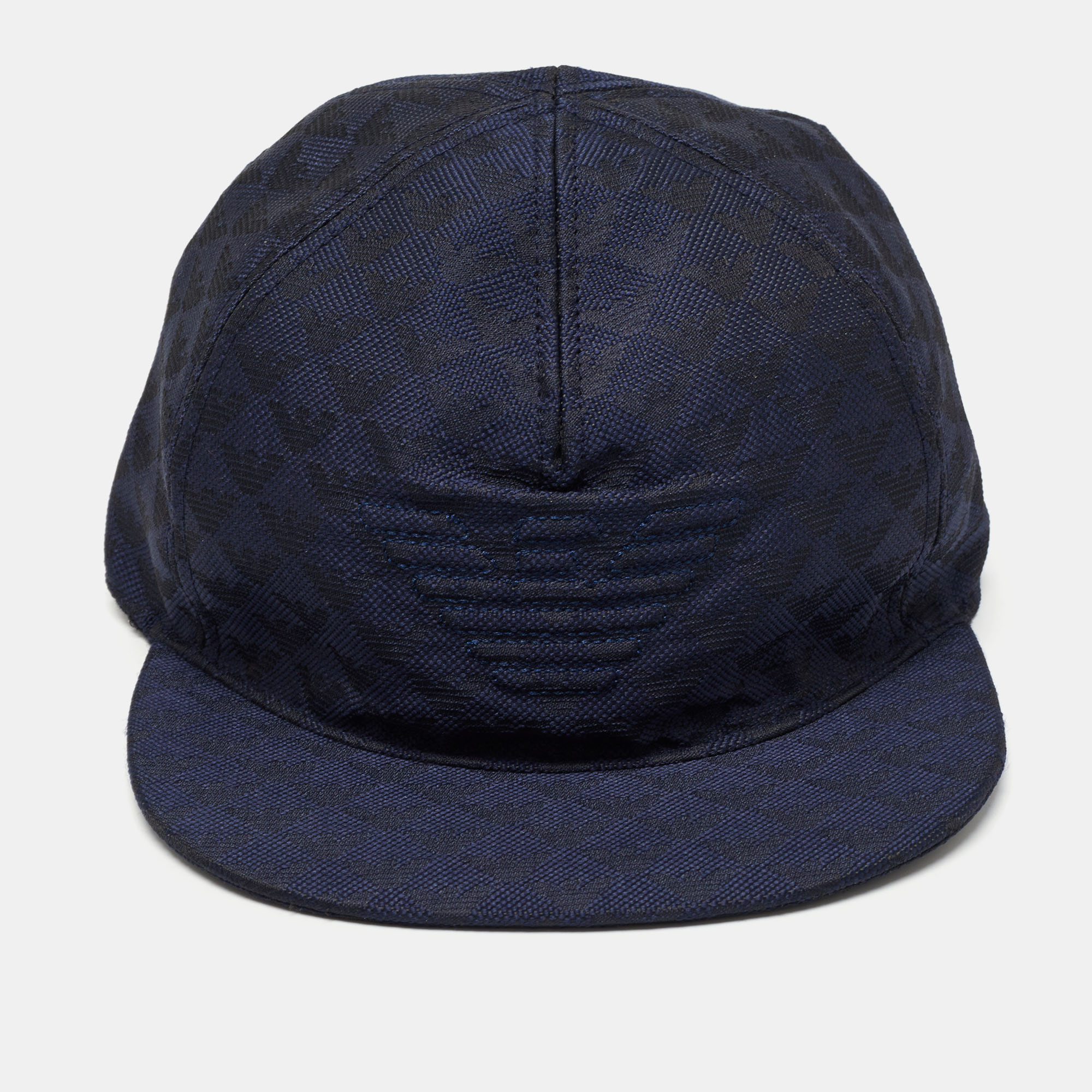 

Emporio Armani Blue Monogram Detail Baseball Cap