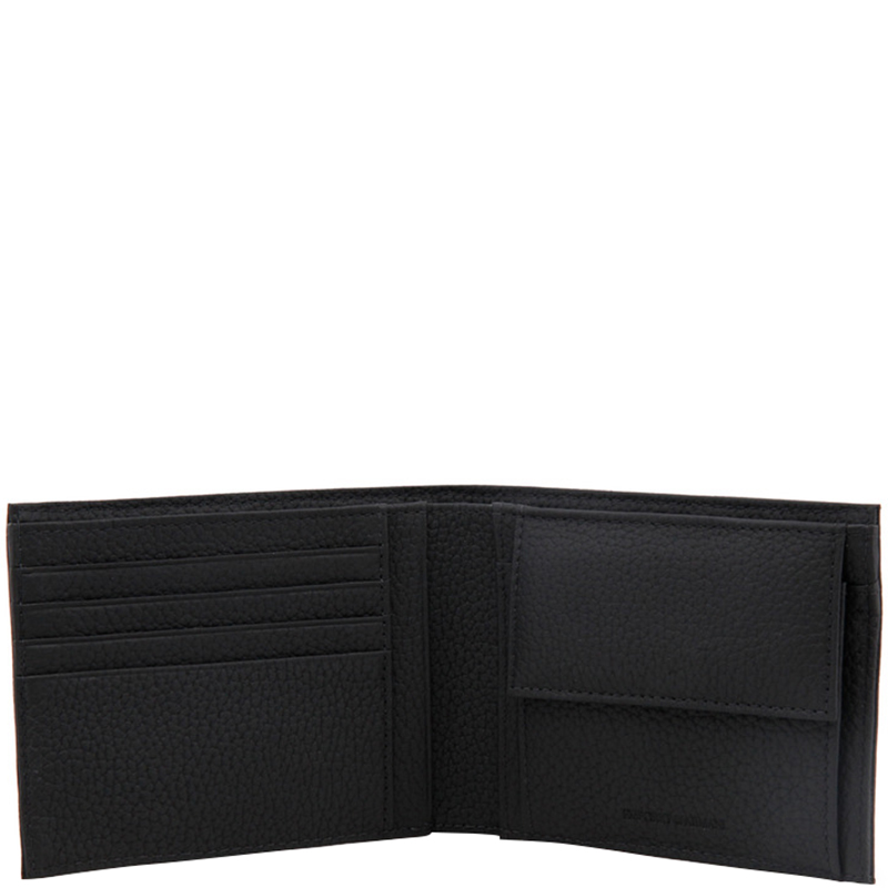 

Emporio Armani Black Pebbled Leather Bifold Wallet