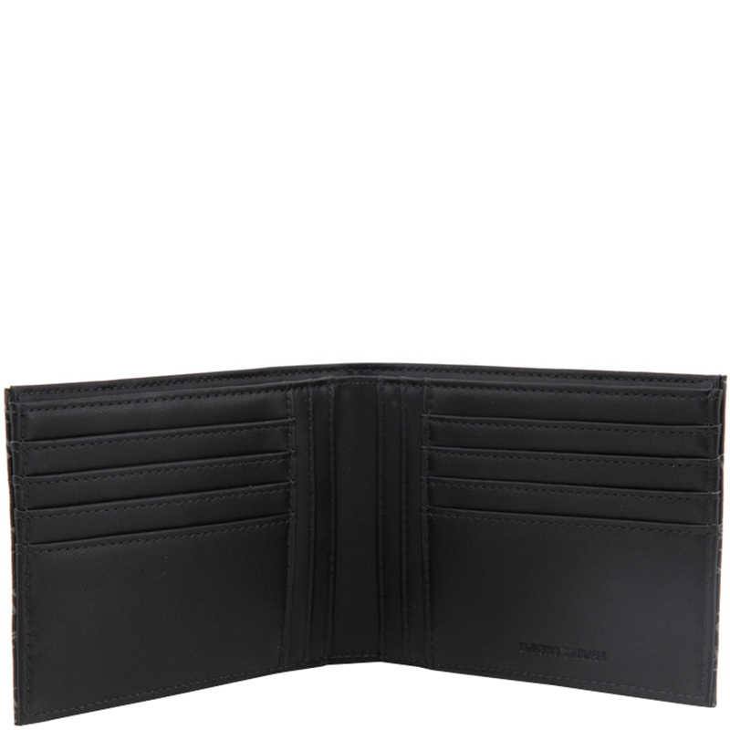 

Emporio Armani Black Signature Leather Bifold Wallet