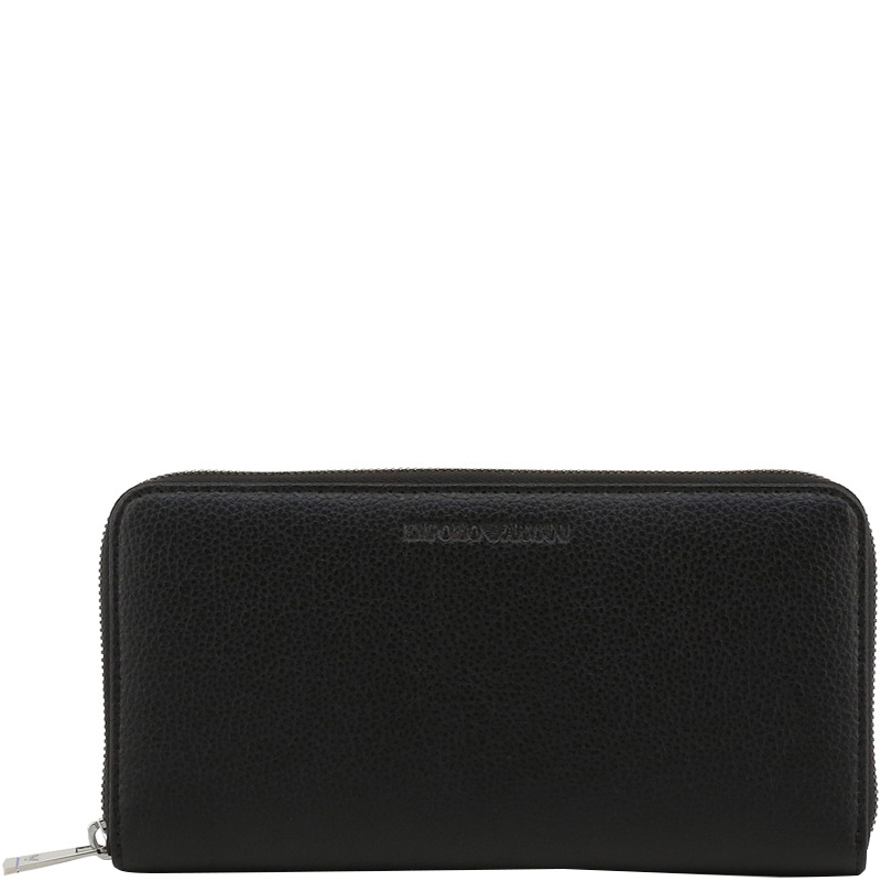 Emporio Armani Black Leather Zip Around Wallet Emporio Armani | TLC