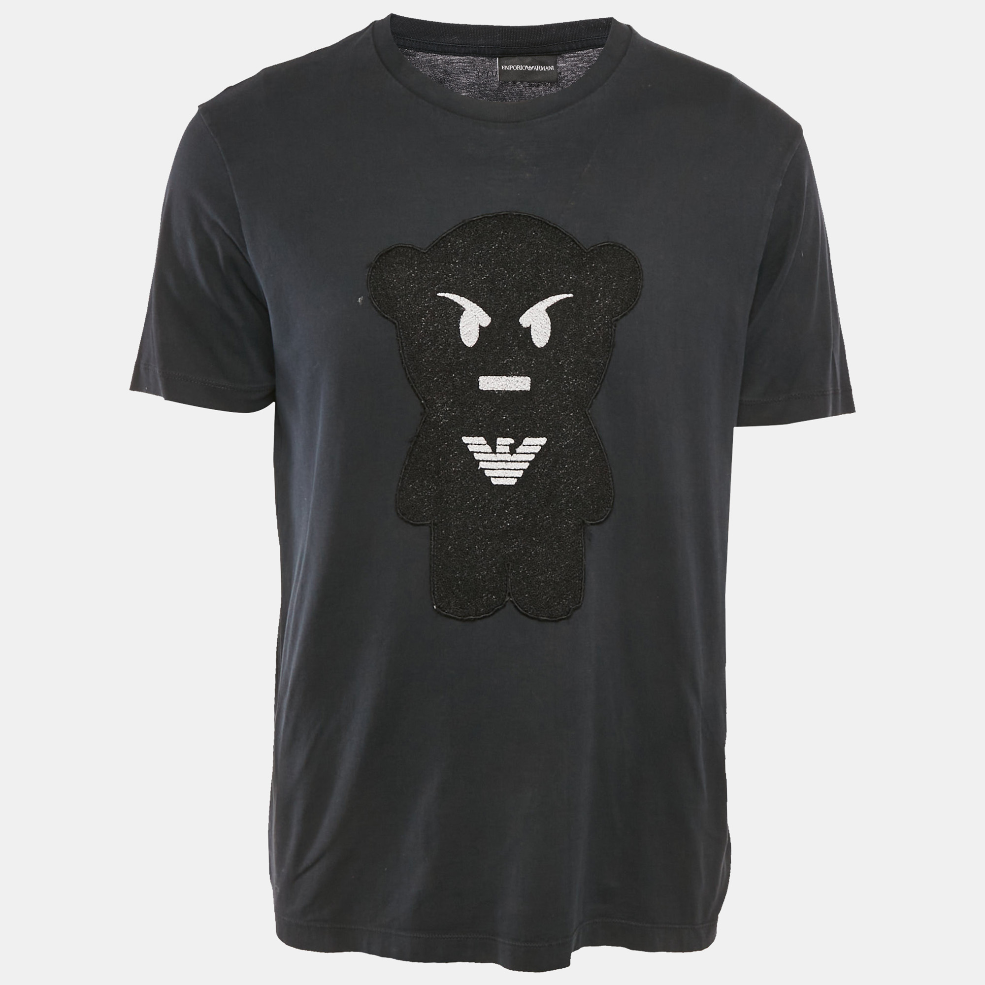 

Emporio Armani Navy Blue Patch Detail Cotton Crew Neck T-Shirt XL
