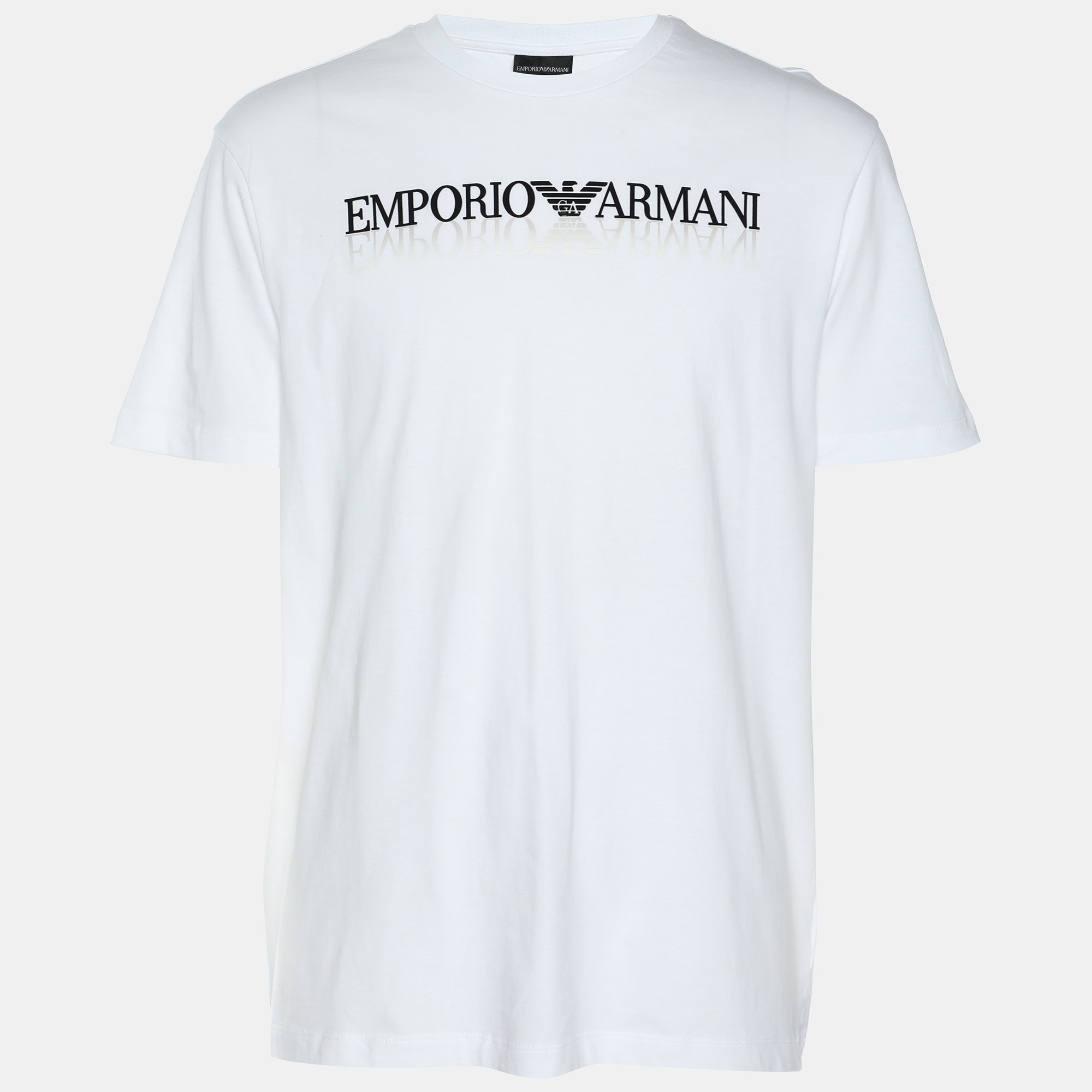 

Emporio Armani White Cotton Logo Crew Neck T-Shirt L