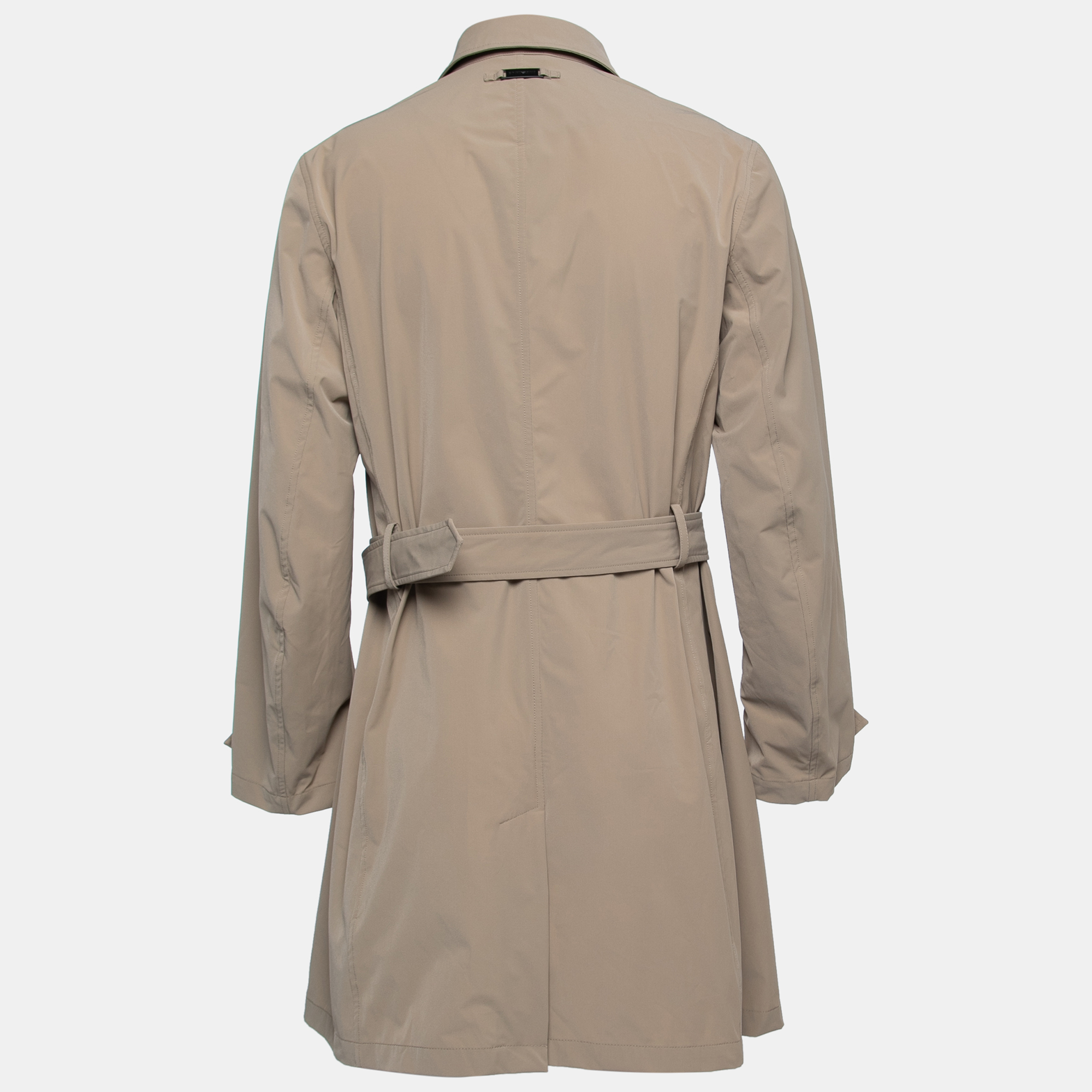 

Emporio Armani Brown Synthetic Double-Breasted Trench Coat