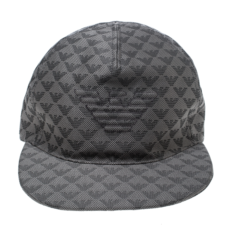 

Emporio Armani Grey Logo Detail Baseball Cap