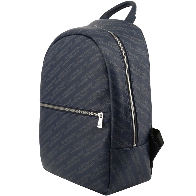 

Emporio Armani Navy Signature Fabric Backpack, Navy blue