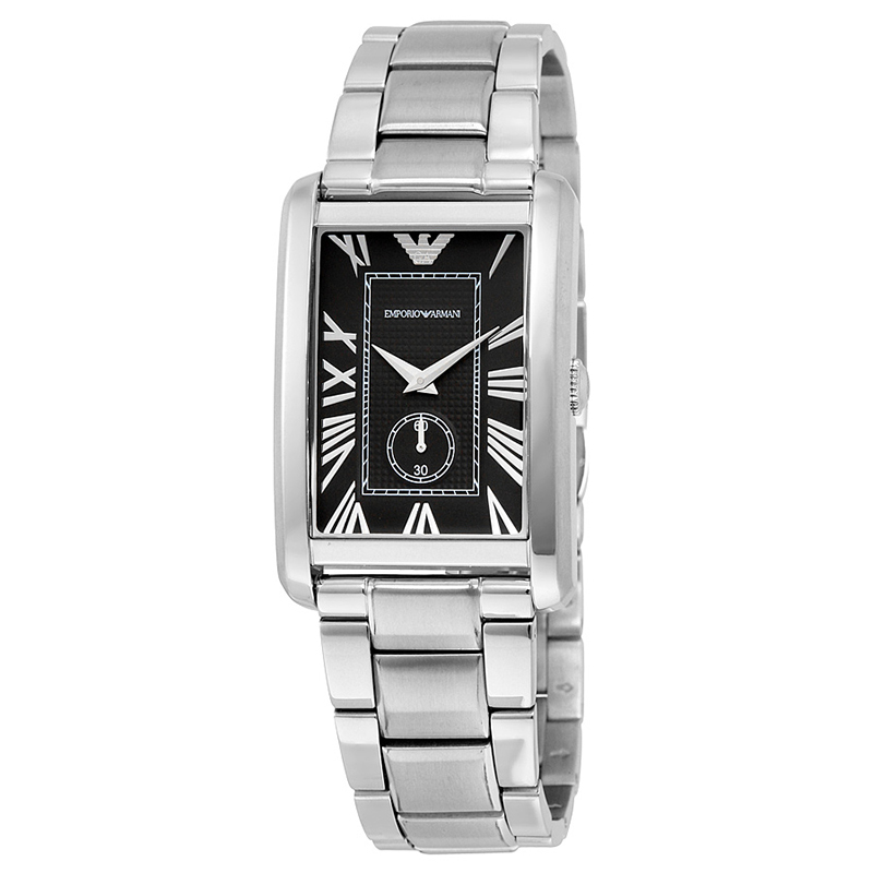 Emporio Armani Black Stainless Steel AR1608 Men's Wristwatch 32MM