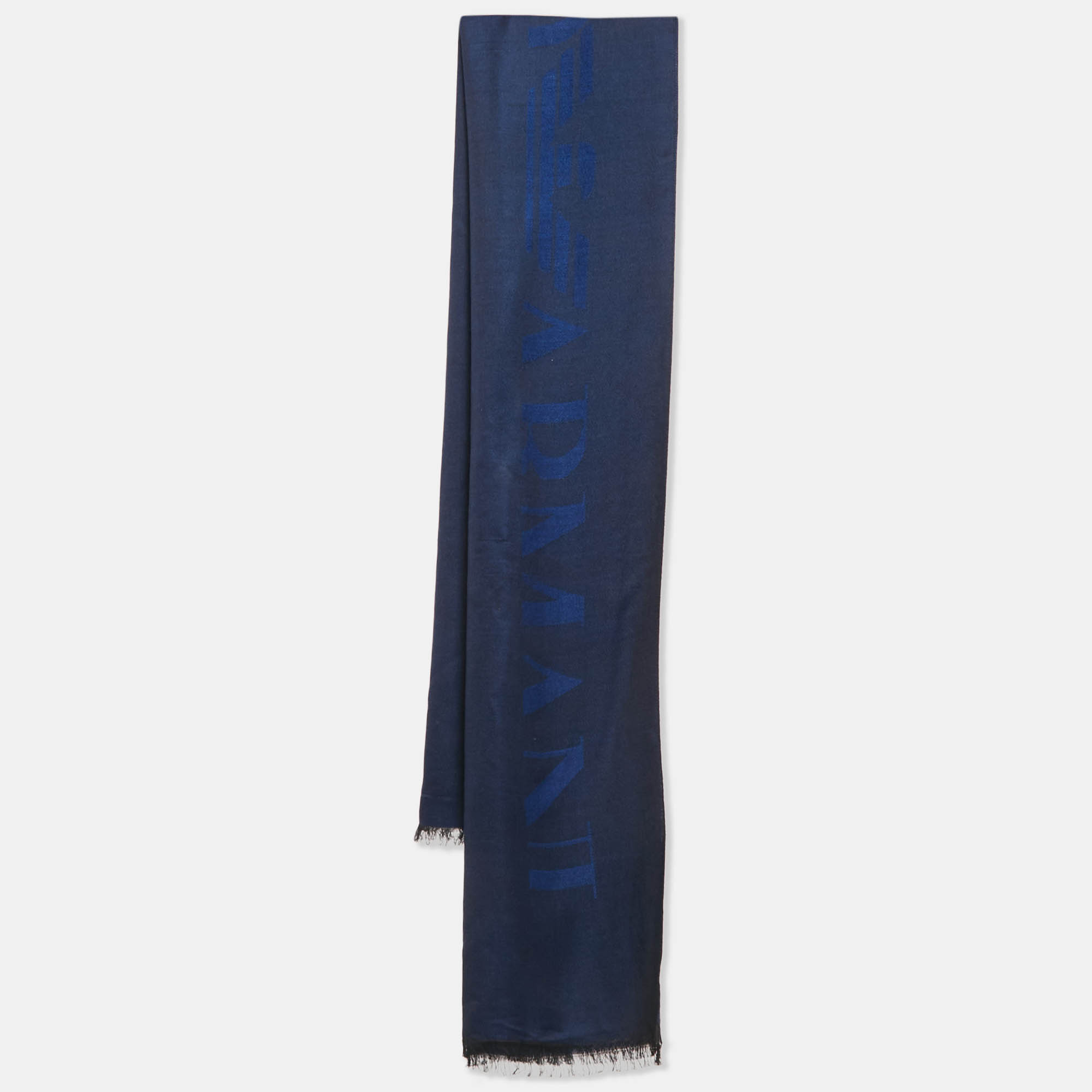 

Emporio Armani Navy Blue Modal Blend Scarf