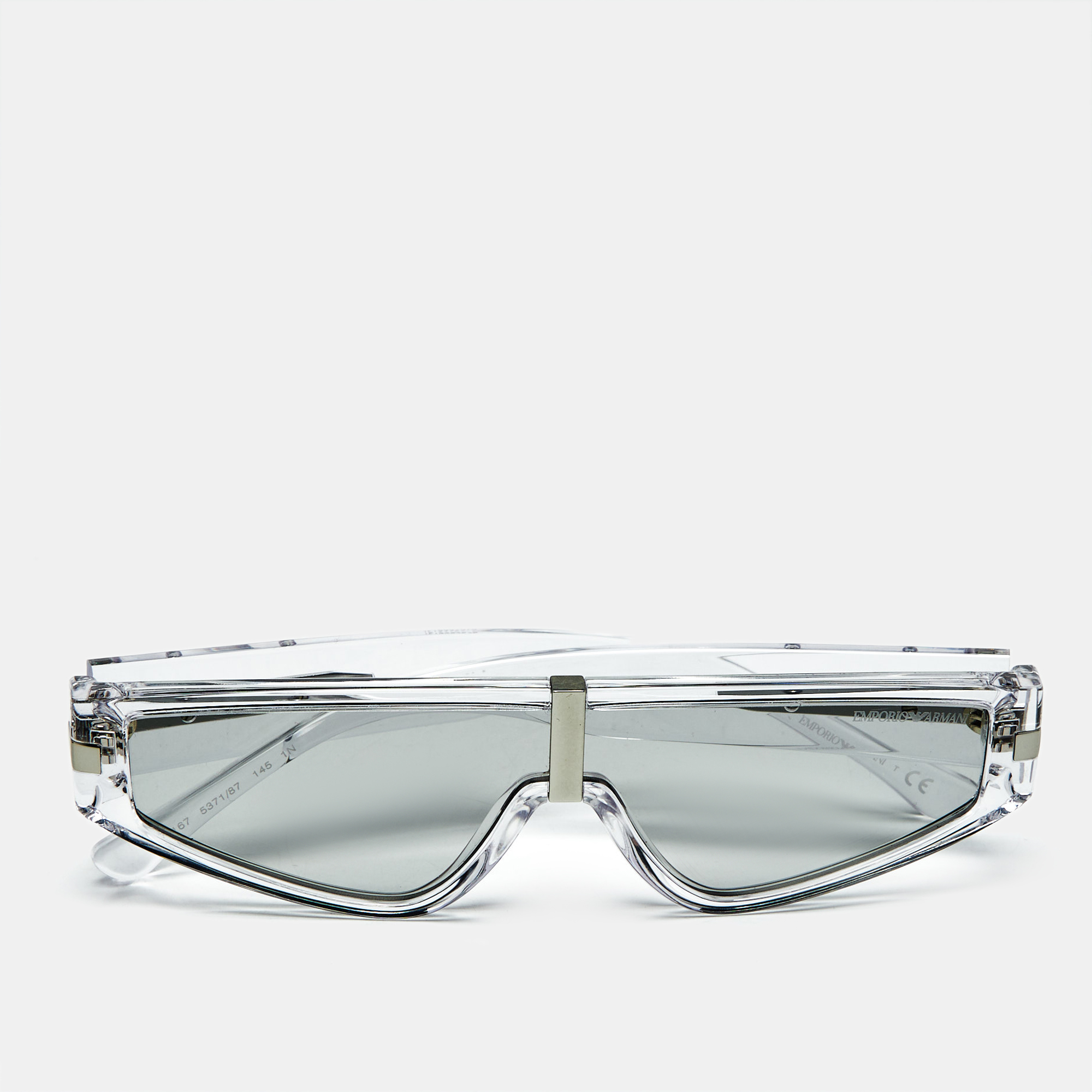 

Emporio Armani Clear/Light Grey EA4167 Shield Sunglasses