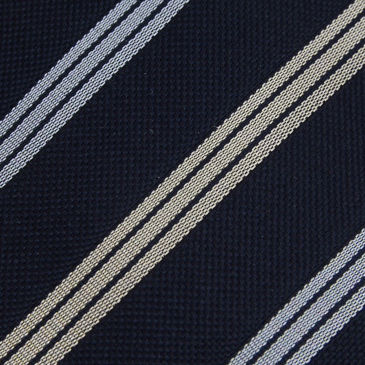 

Emporio Armani Vintage Blue Striped Jacquard Silk Tie, Navy blue