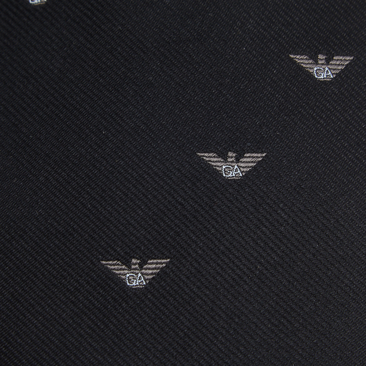 

Emporio Armani Black Logo Silk Jacquard Tie