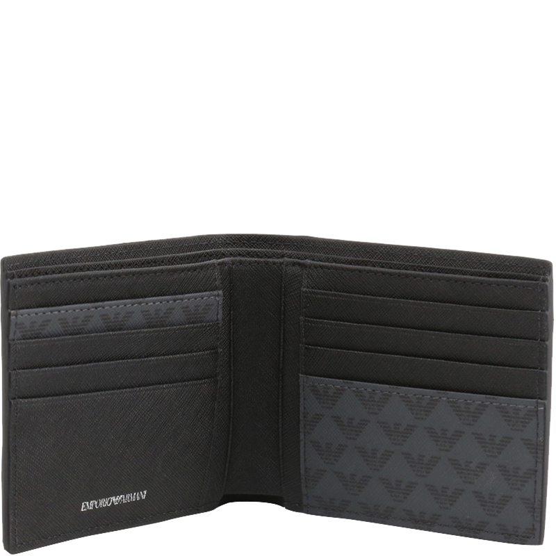 

Emporio Armani Grey Signature Faux Leather Bifold Wallet