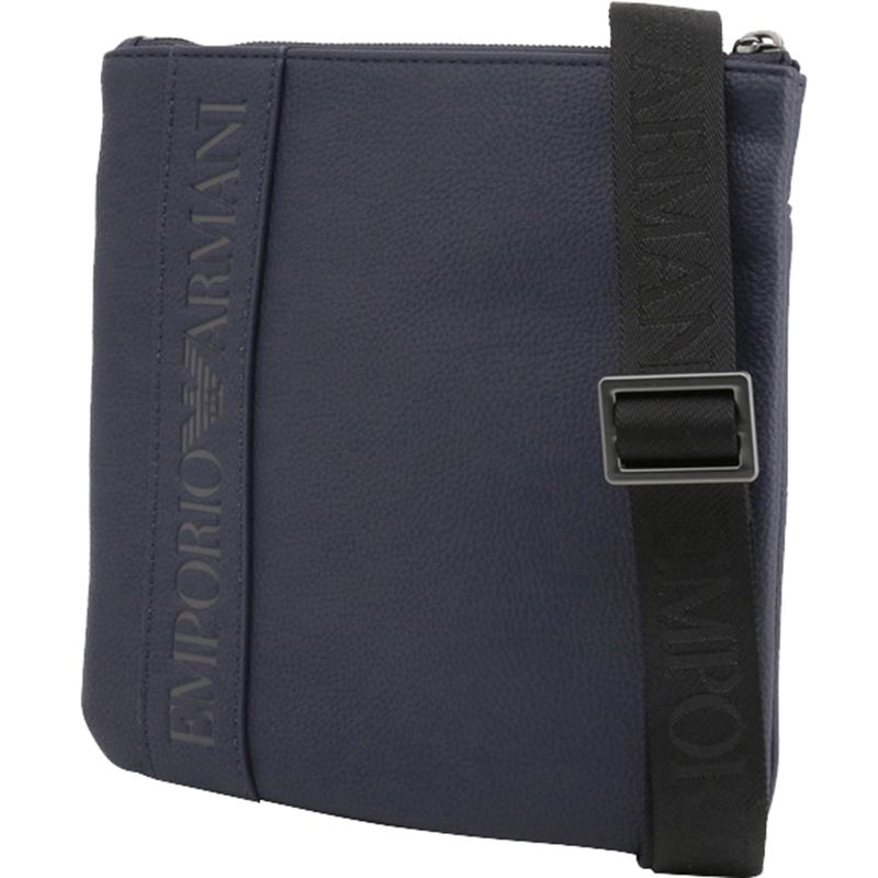 

Emporio Armani Blue Faux Leather Messenger Bag
