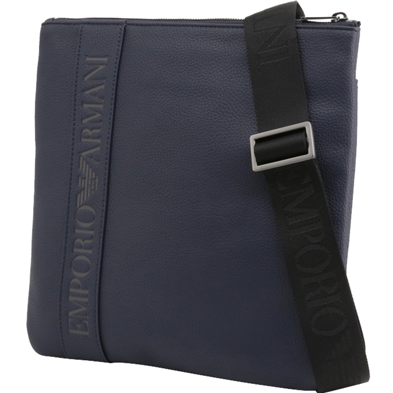 

Emporio Armani Blue Faux Leather Messenger Bag