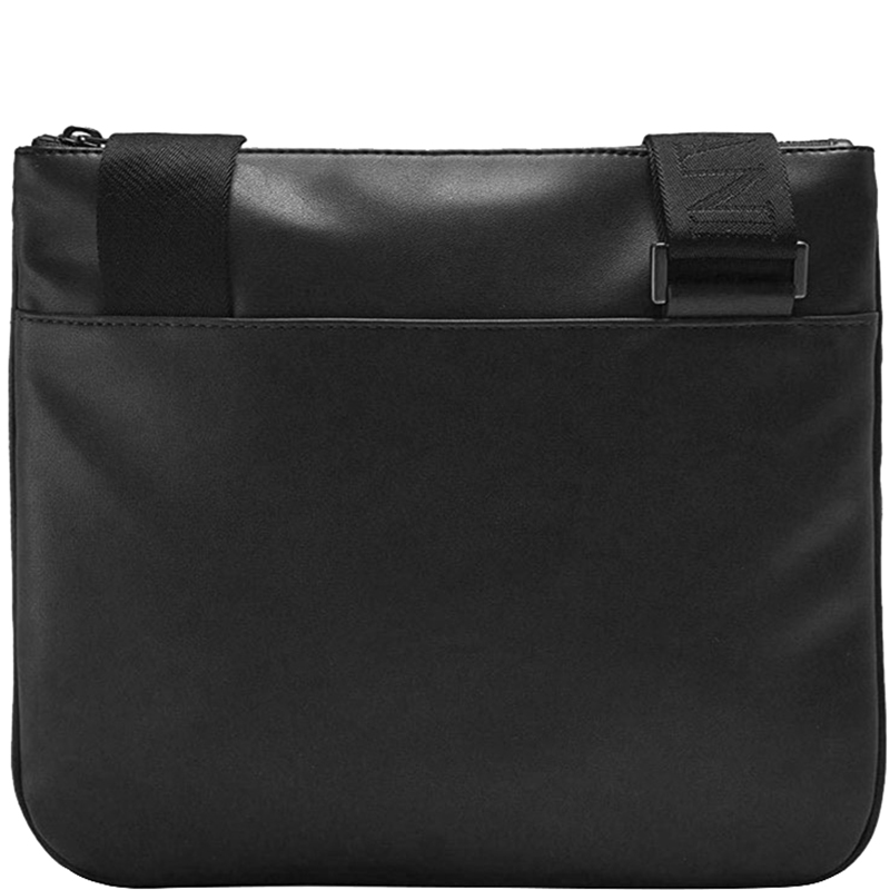 

Emporio Armani Black Faux Leather Messenger Bag