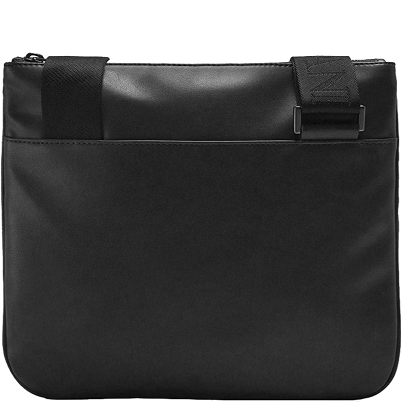 

Emporio Armani Black Faux Leather Messenger Bag