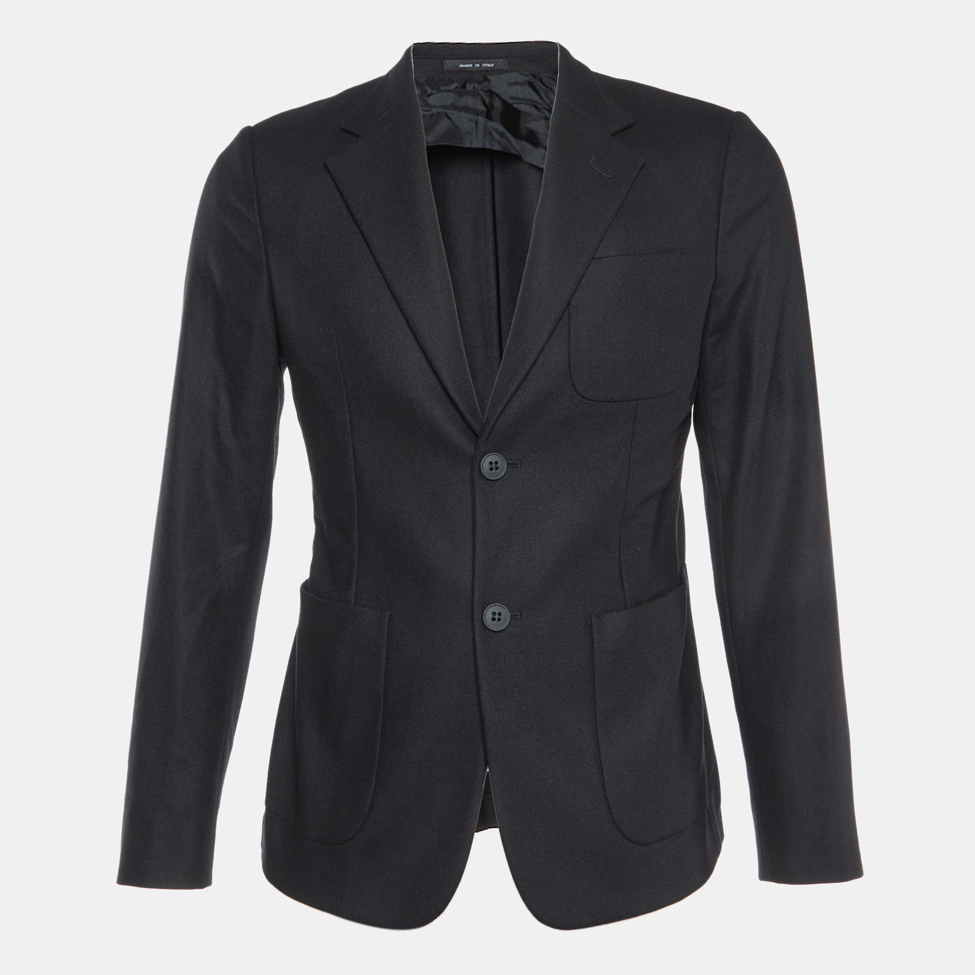 

Emporio Armani Black Wool Blend Johnny Line Blazer S