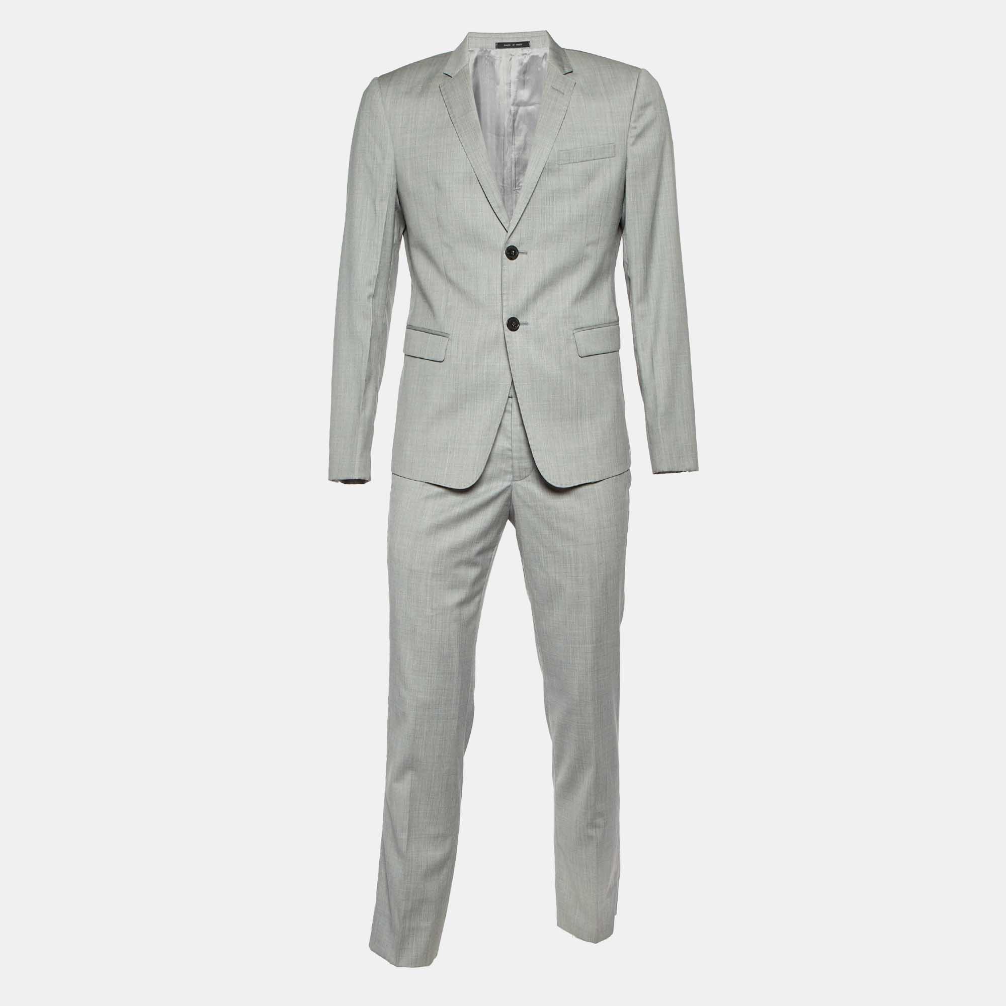 

Emporio Armani Grey Virgin Wool David Line Suit M