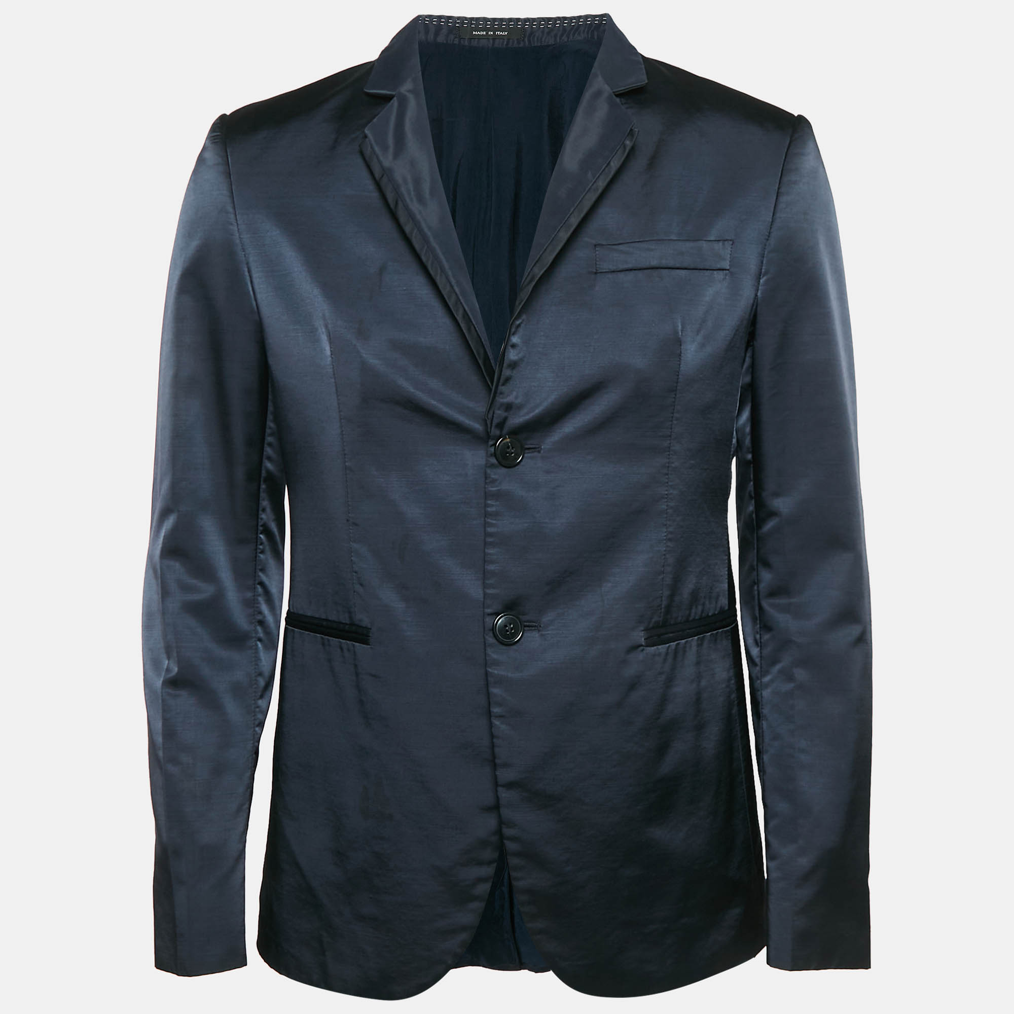 

Emporio Armani Navy Blue Wool Blend Single Breasted Blazer M