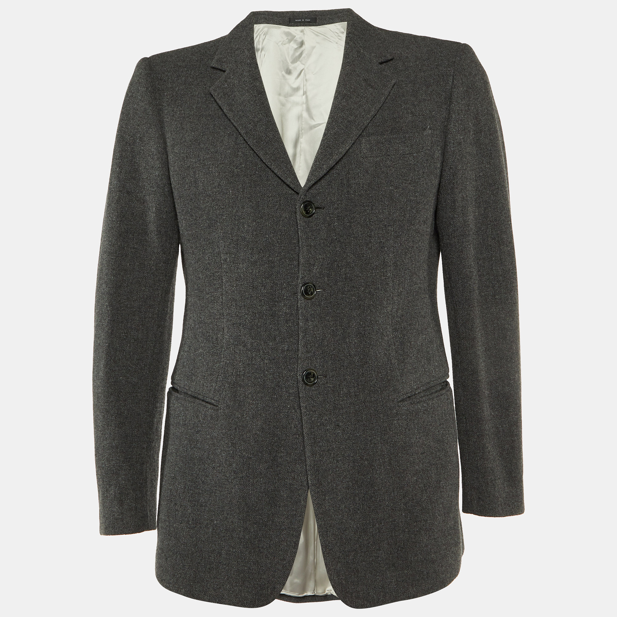 

Emporio Armani Grey Wool & Cashmere Single Breasted Blazer L