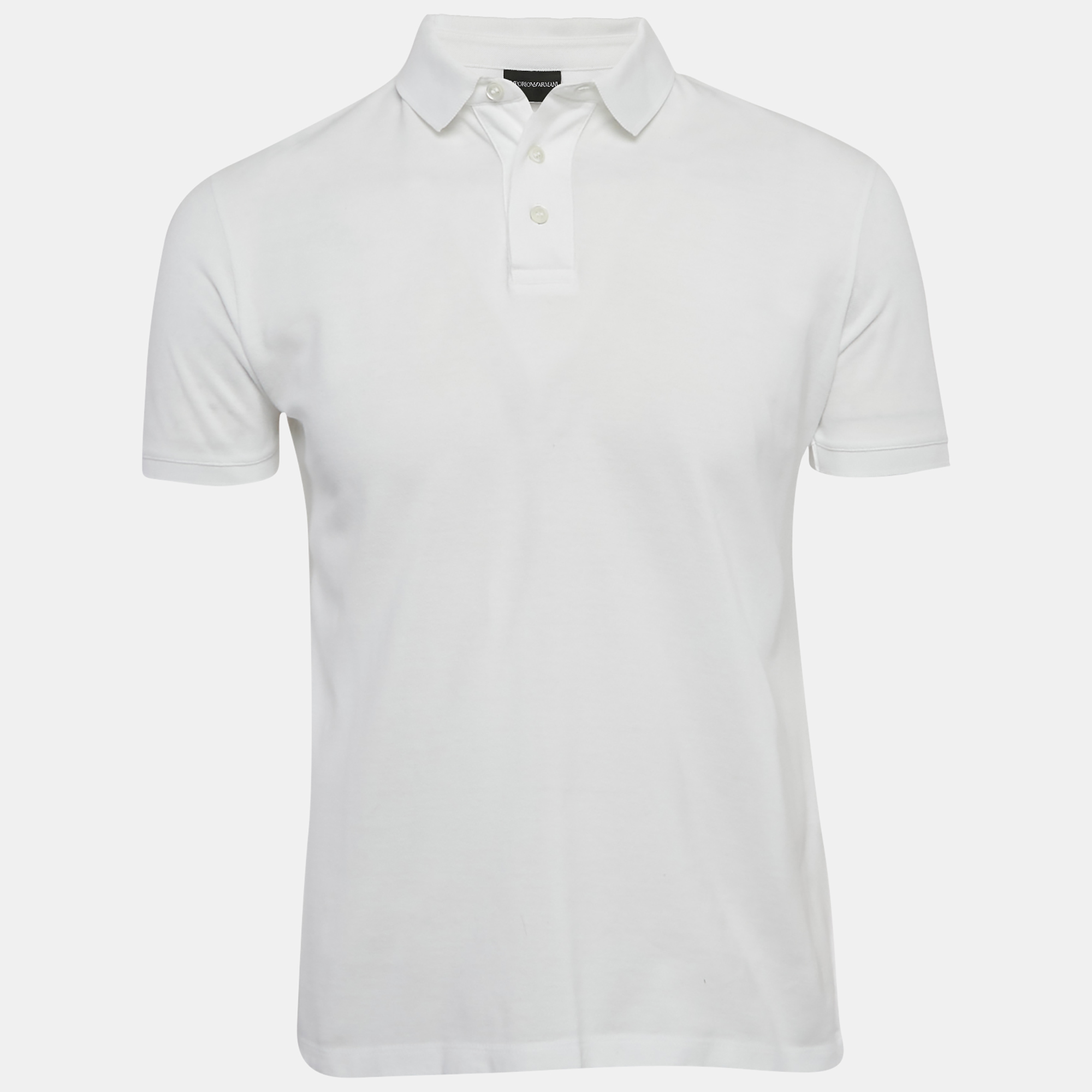 

Emporio Armani White Cotton Pique Polo T-Shirt S