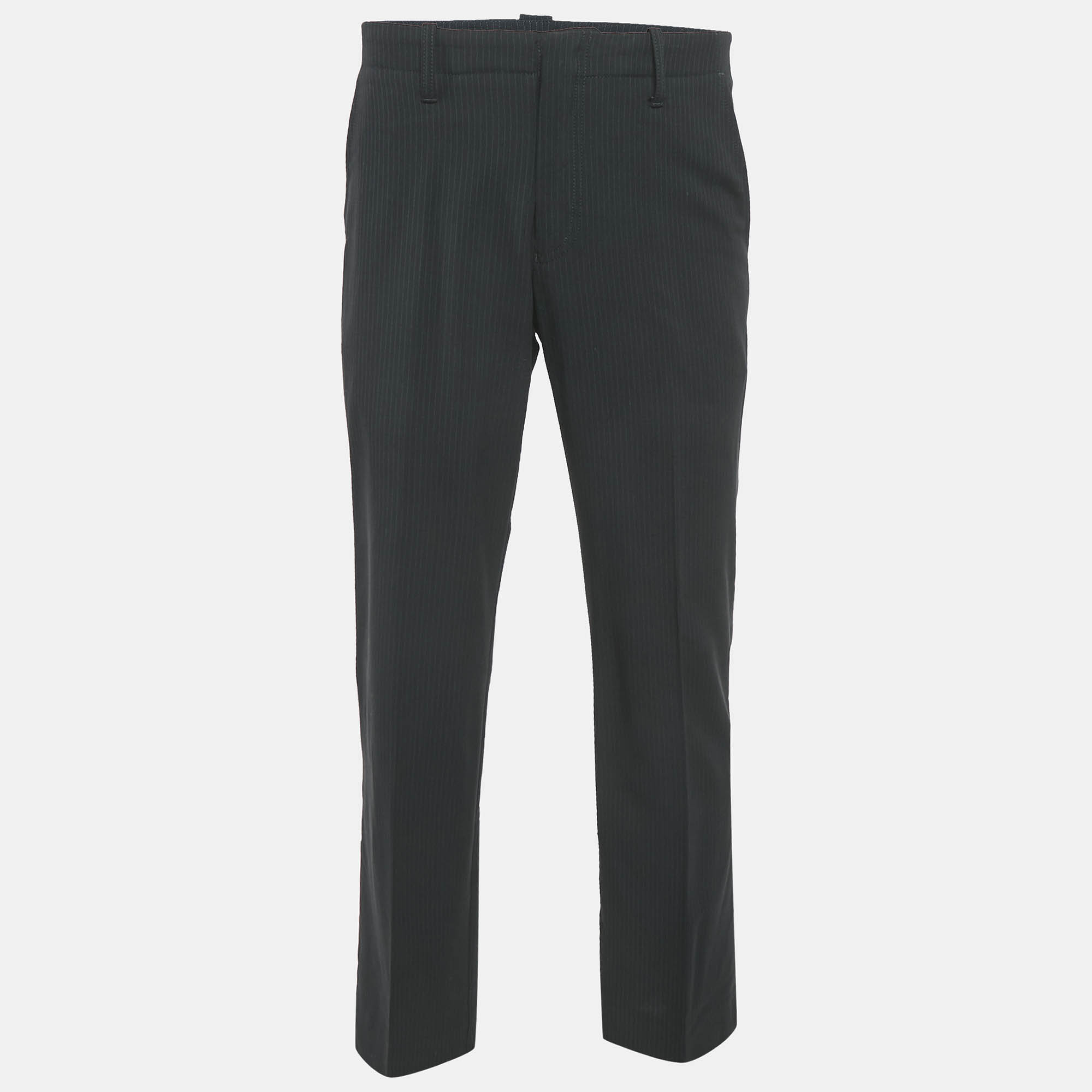 

Emporio Armani Black Eteropolitan Line Wool Trousers S