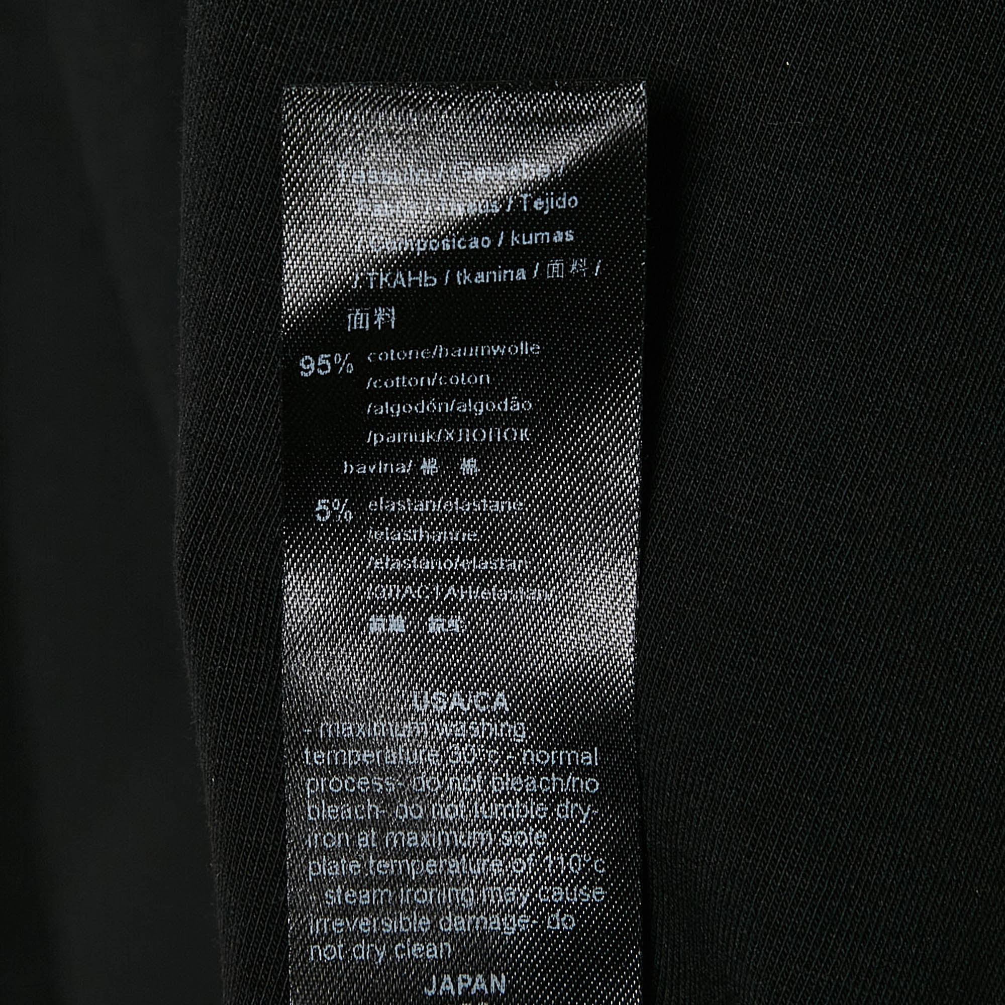 Emporio Armani Black Logo Print Jersey T-Shirt L 