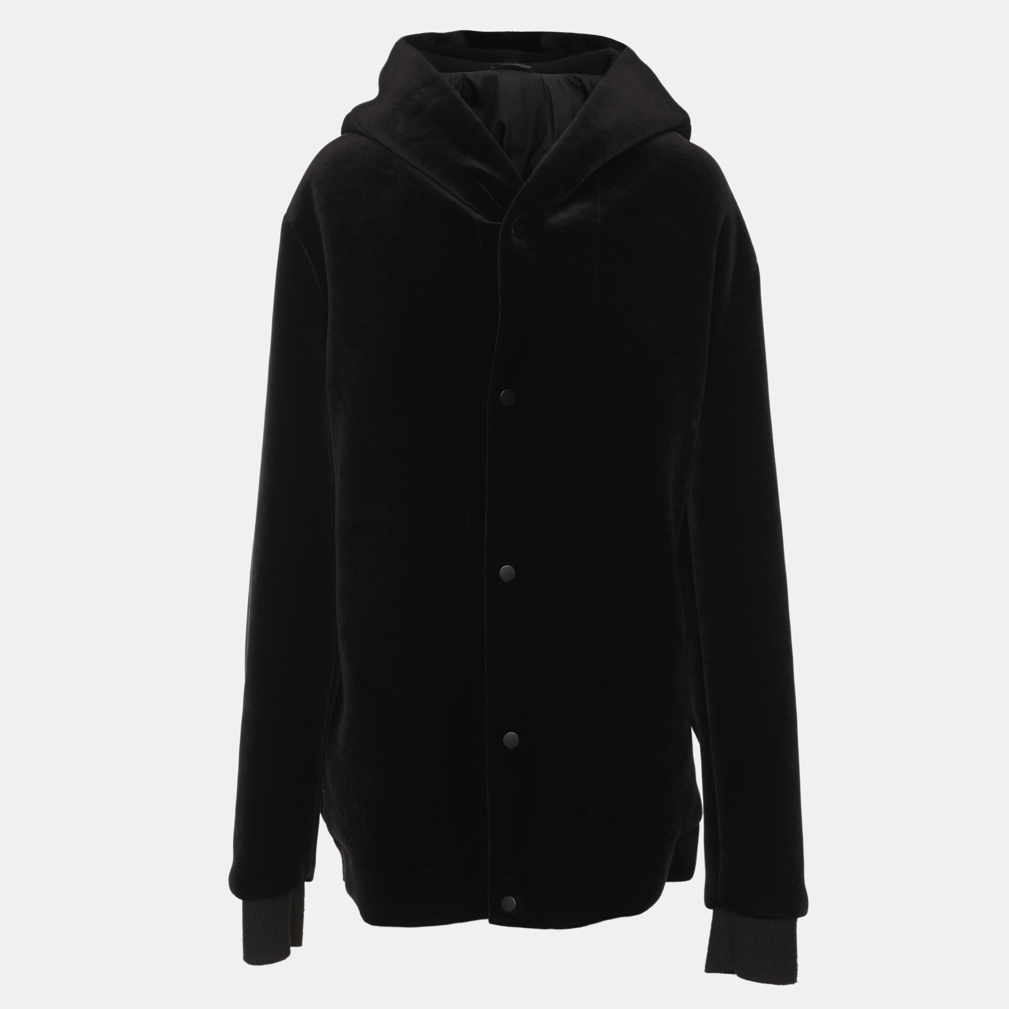 Emporio Armani Black Velvet Hoodie XXXL