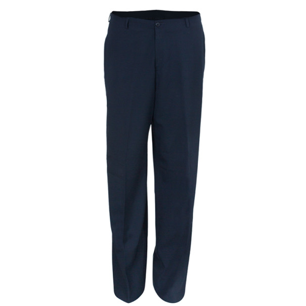 Pre Owned Emporio Armani Black Formal Men's Trousers M