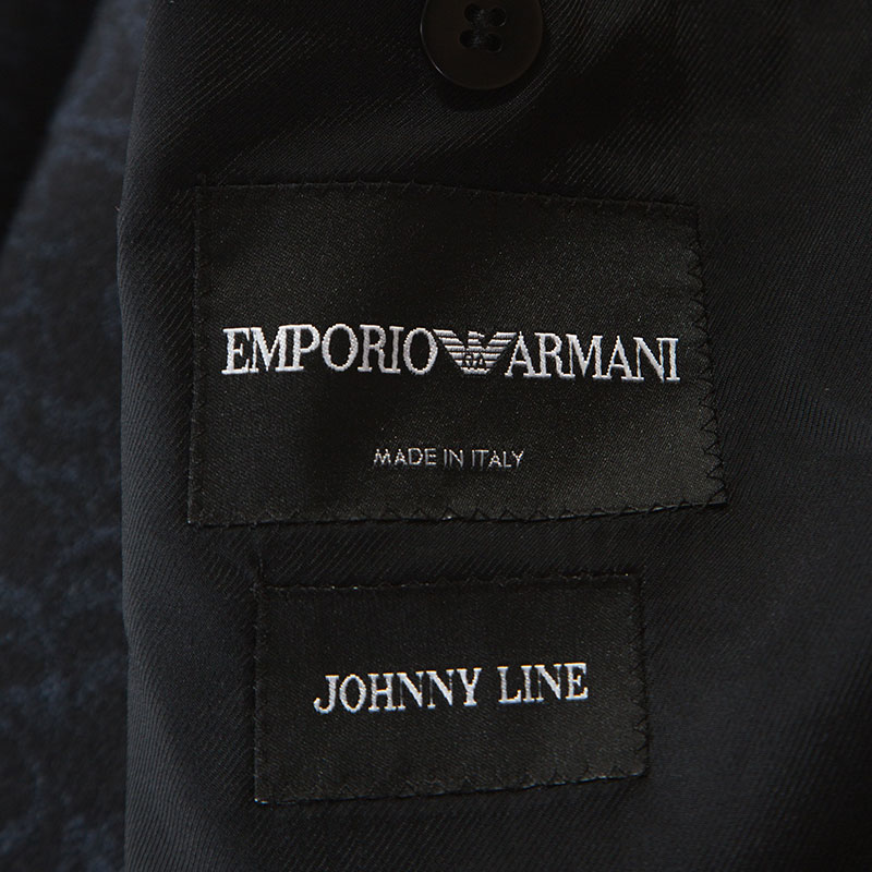Emporio Armani Black Jacquard Wool 