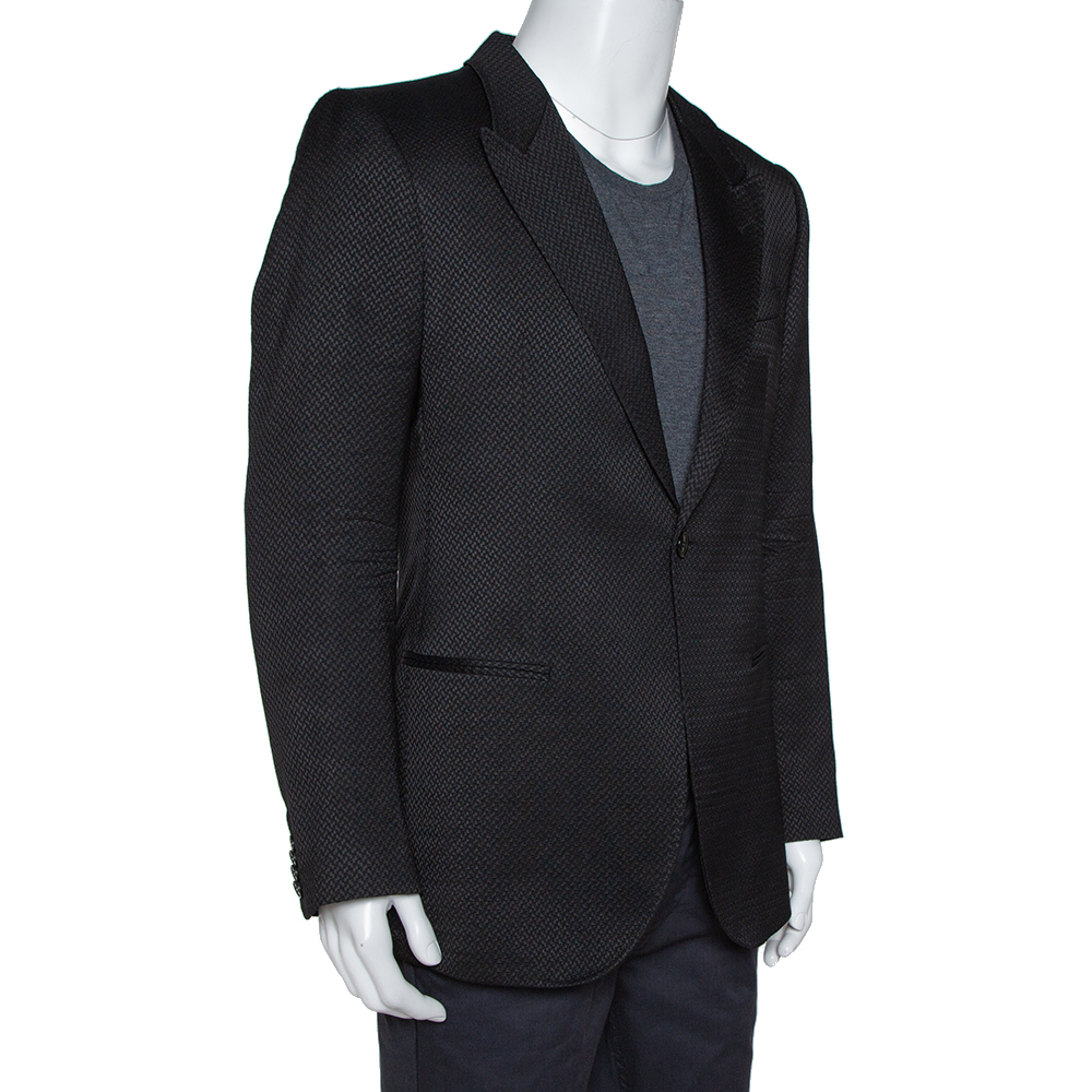 

Emporio Armani Black Wool Blend Vincent Line Jacket XXL