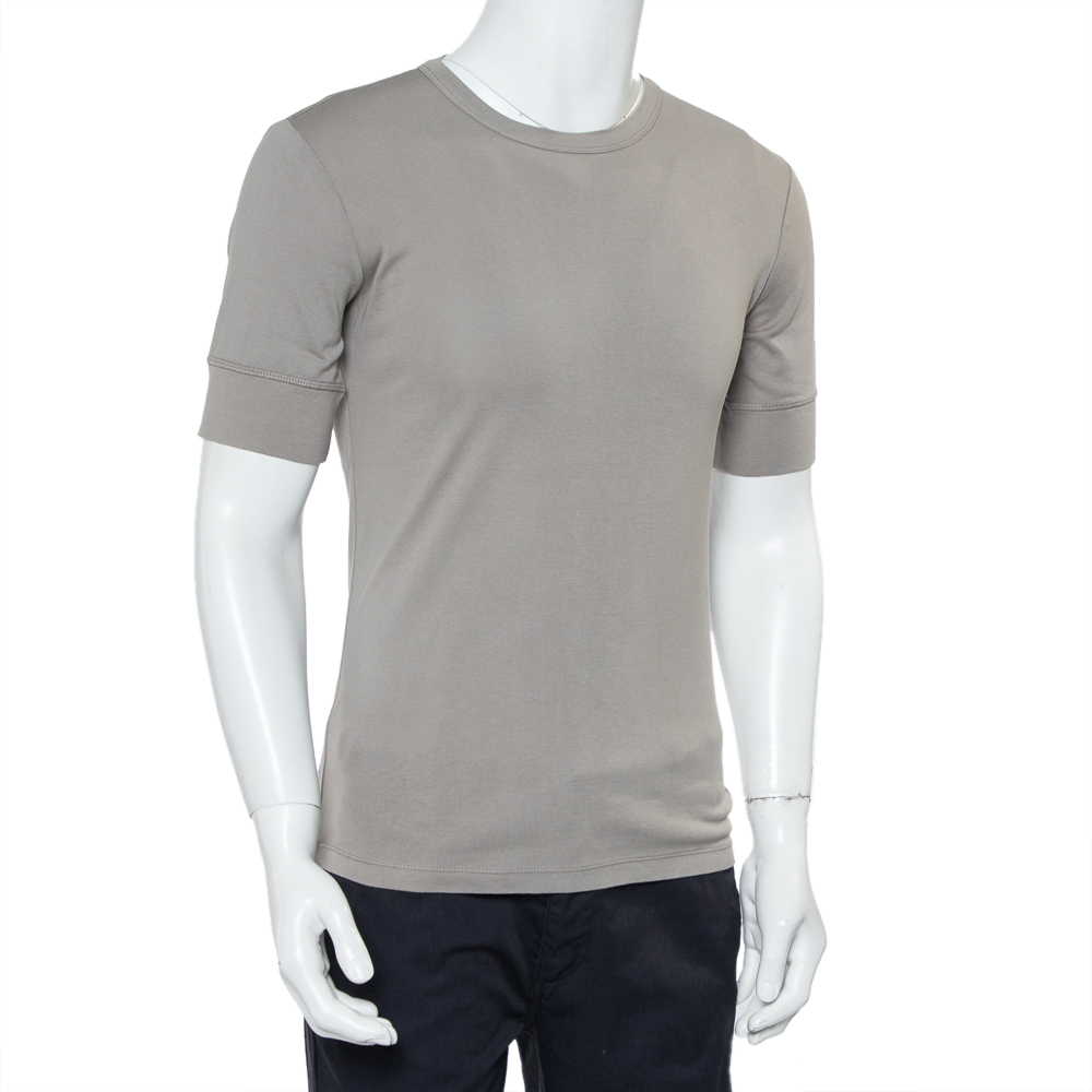 

Emporio Armani Grey Cotton Short Sleeve Crewneck T-Shirt