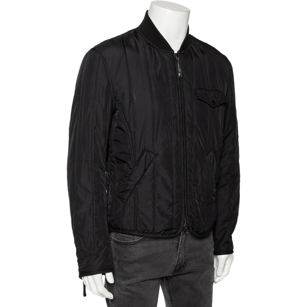 

Emporio Armani Black Synthetic Zip Front Jacket