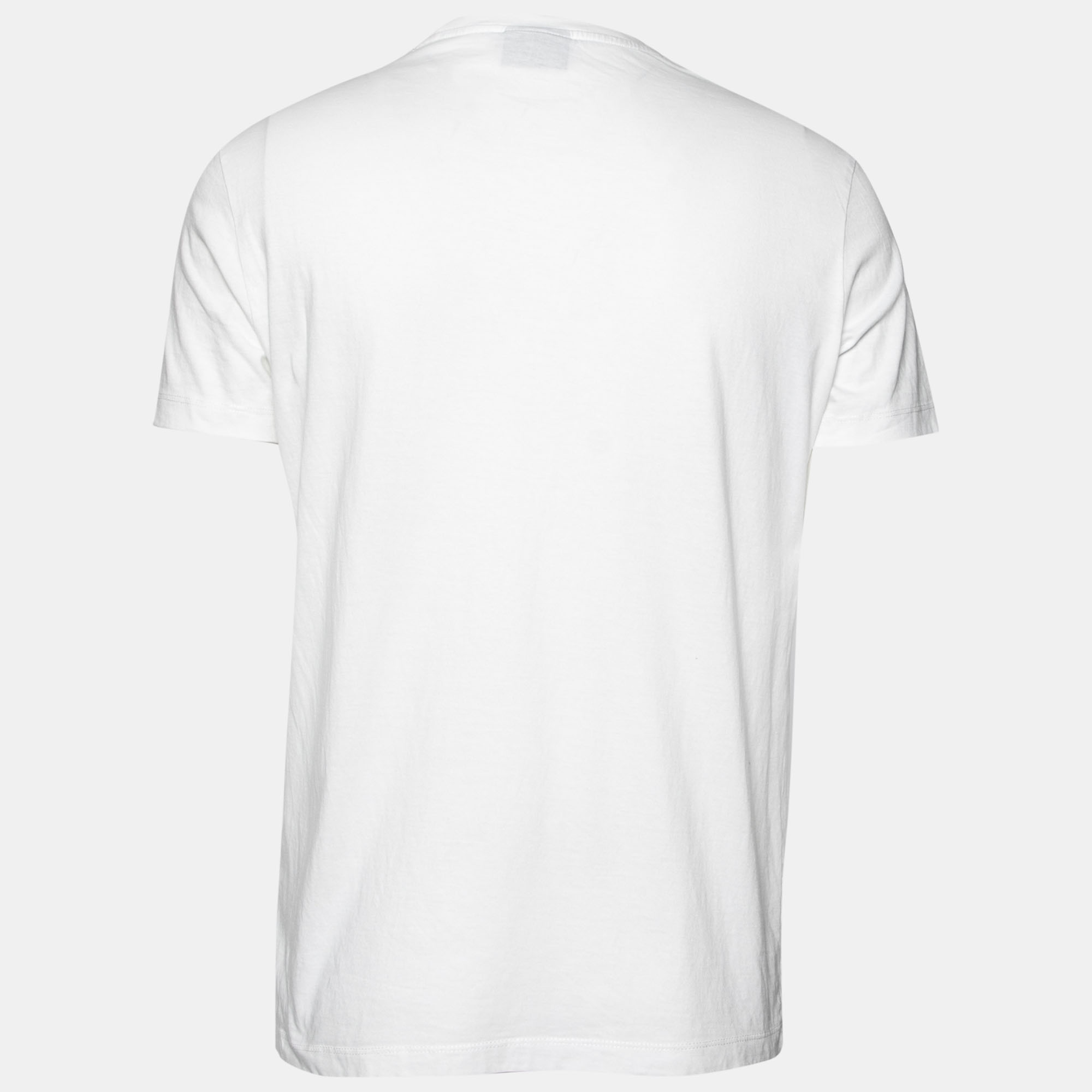 

Emporio Armani White Cotton Logo Printed Short Sleeve T-Shirt