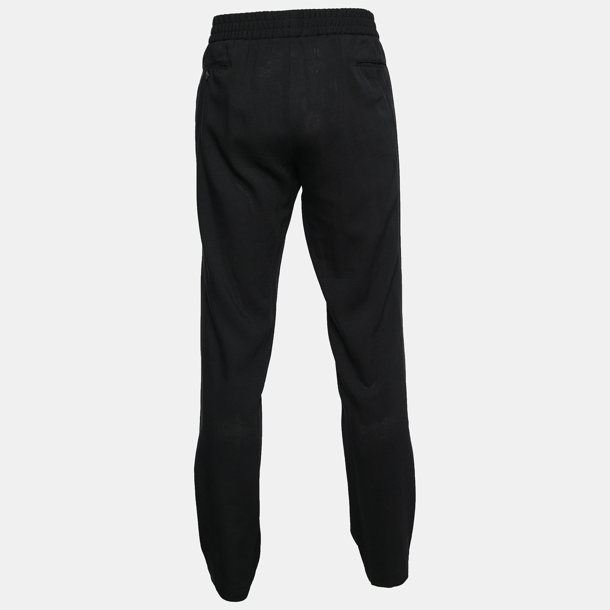 

Emporio Armani Black Textured Knit Jogger Pants