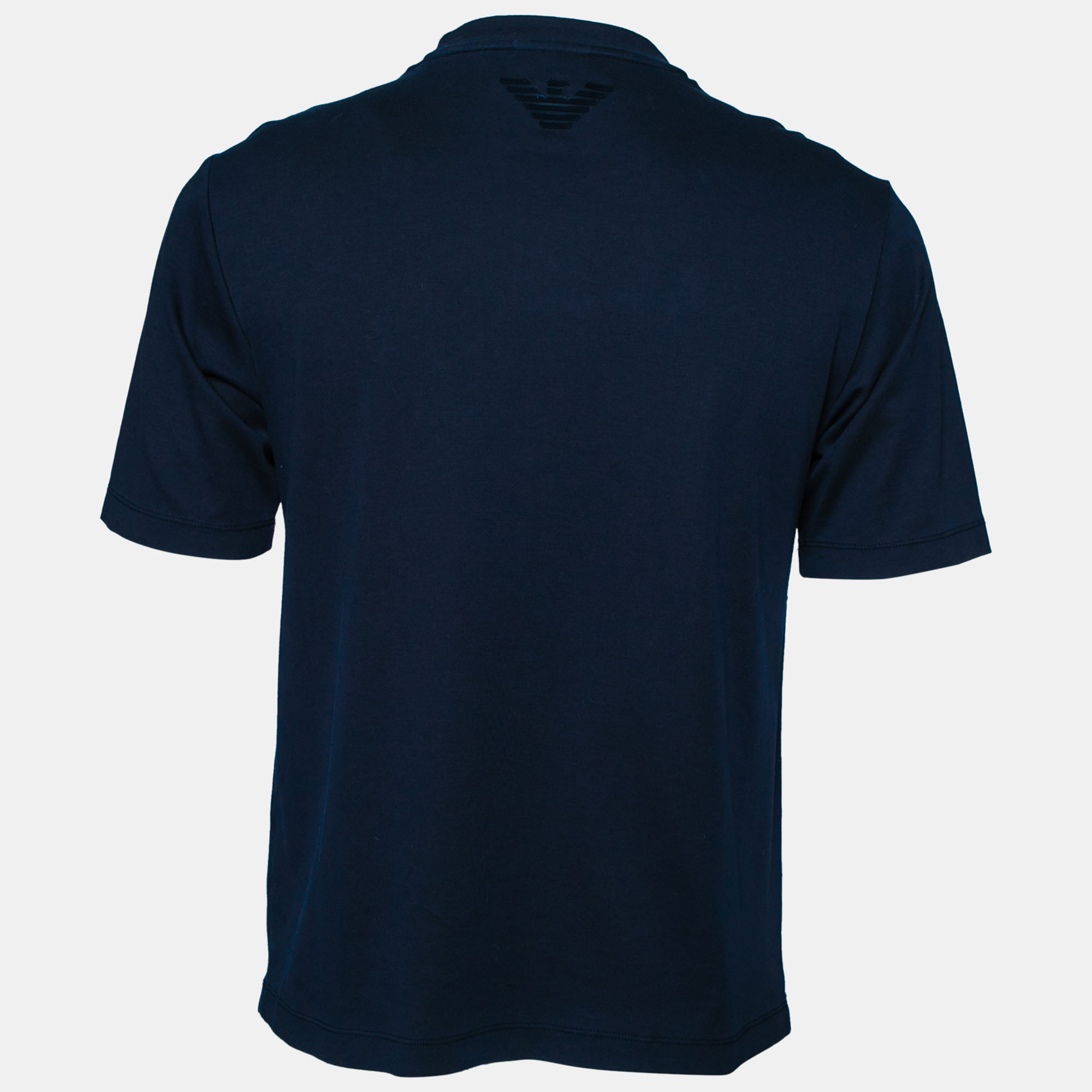 

Emporio Armani Navy Blue Cotton Crew Neck T-Shirt