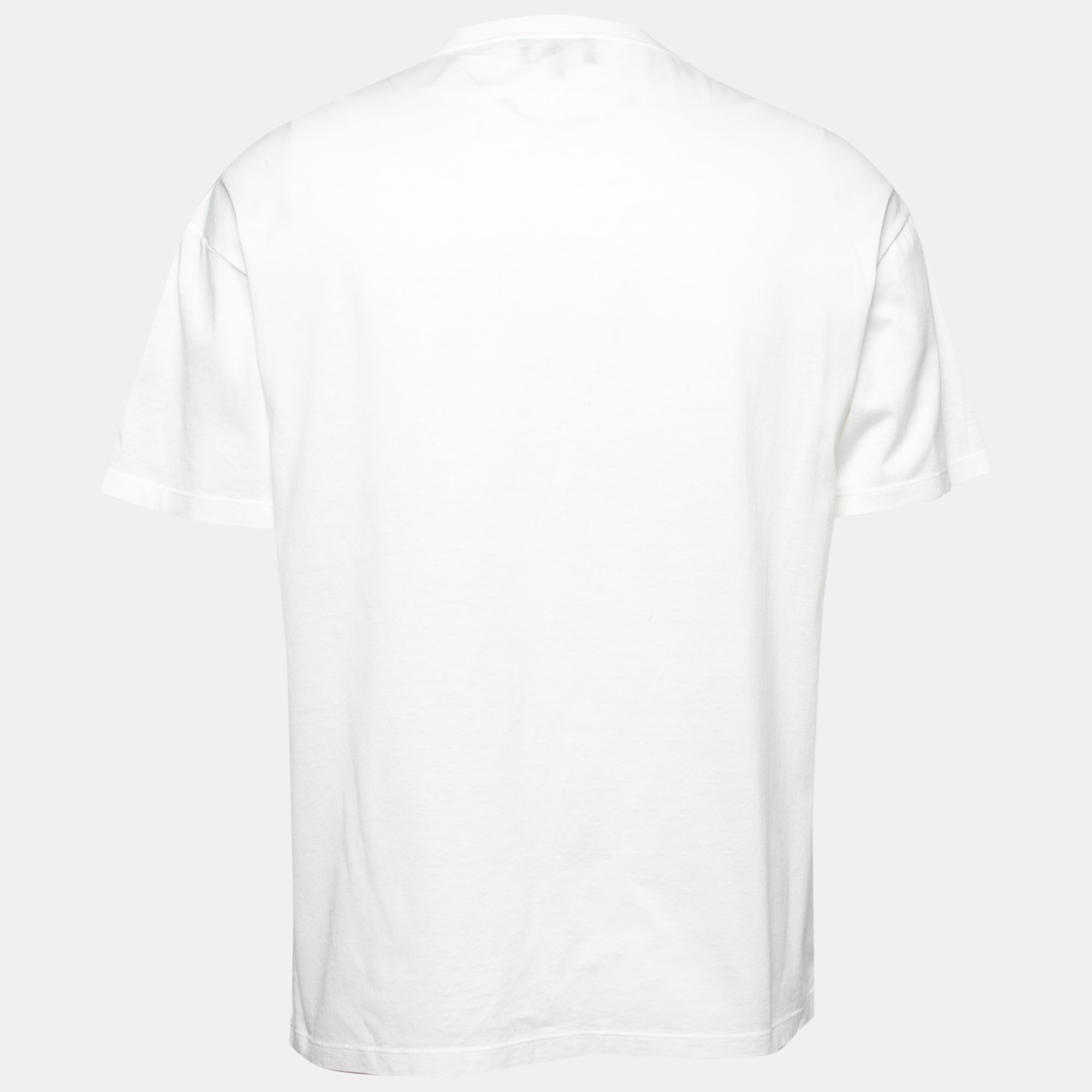

Emporio Armani White Printed Cotton Short Sleeve T-Shirt