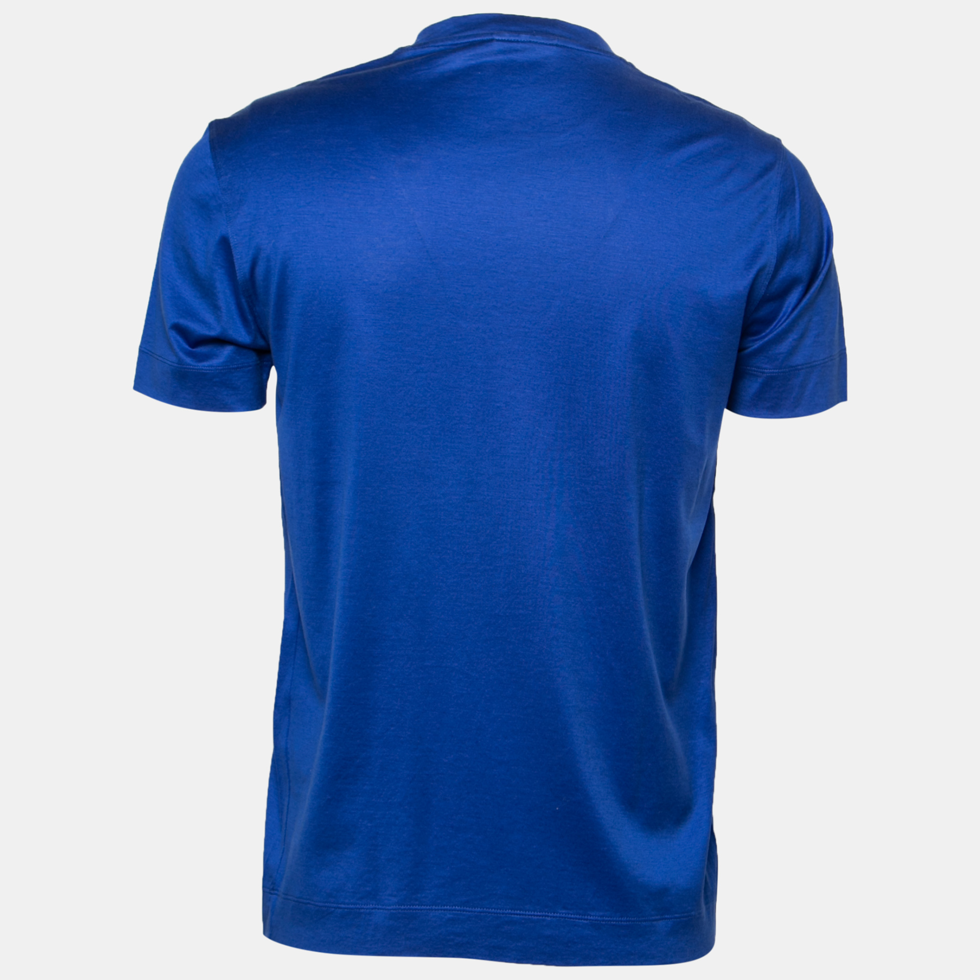 

Emporio Armani Blue Logo Detail Stretch Cotton Short Sleeve T-Shirt