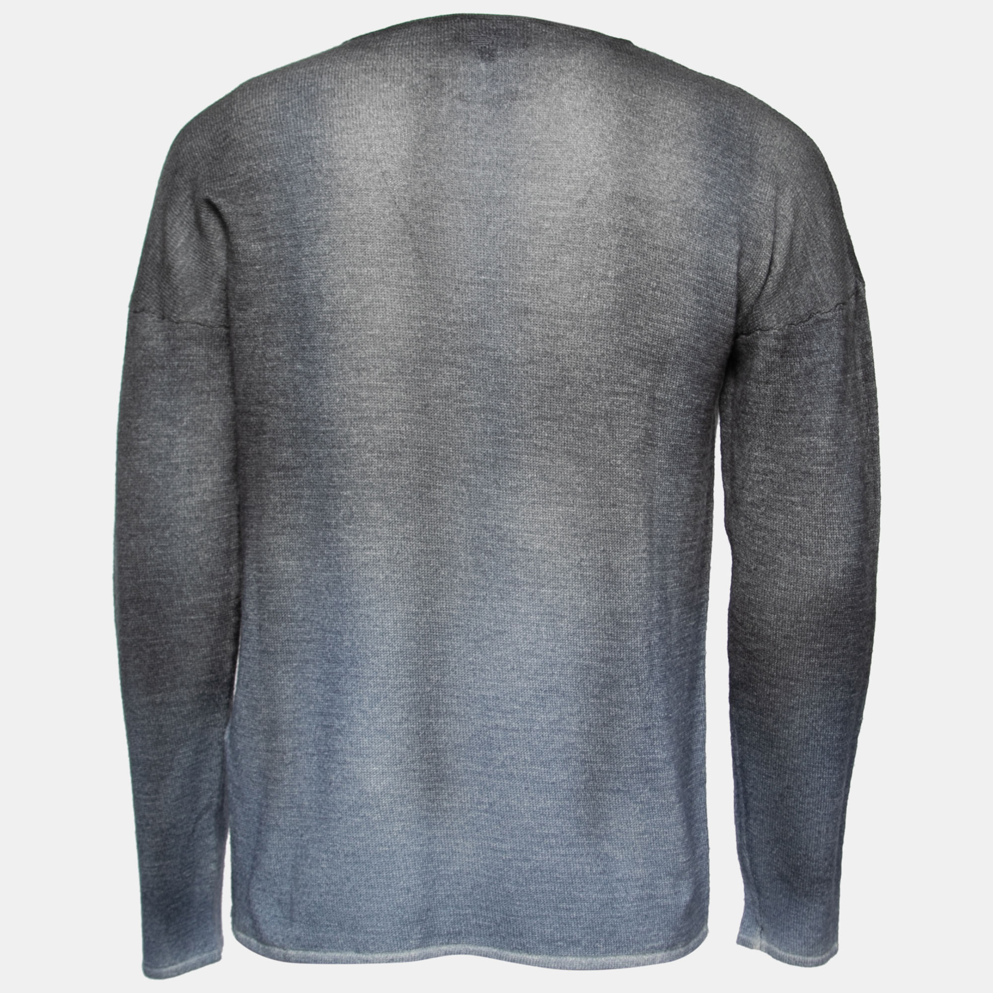 

Emporio Armani Grey Ombre Effect Wool Sweater