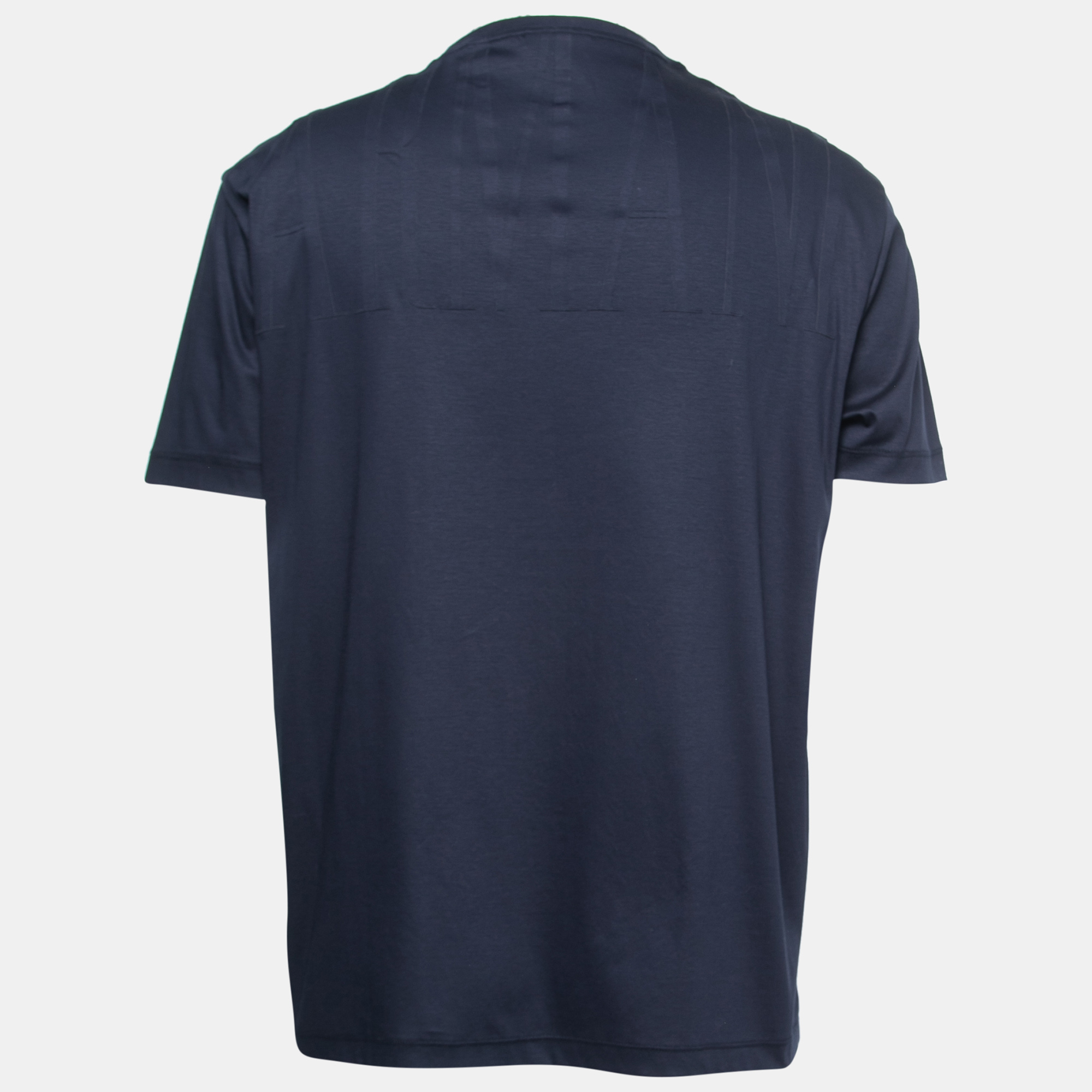 

Emporio Armani Navy Blue Cotton Crew Neck Half Sleeve T-Shirt