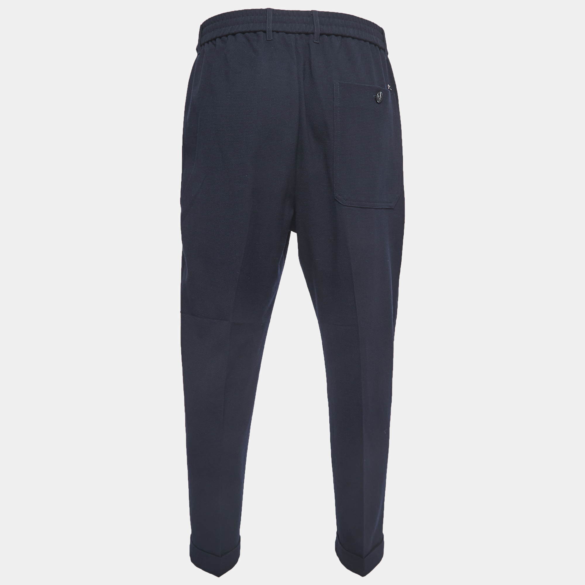 

Emporio Armani Navy Blue Wool Blend Trousers