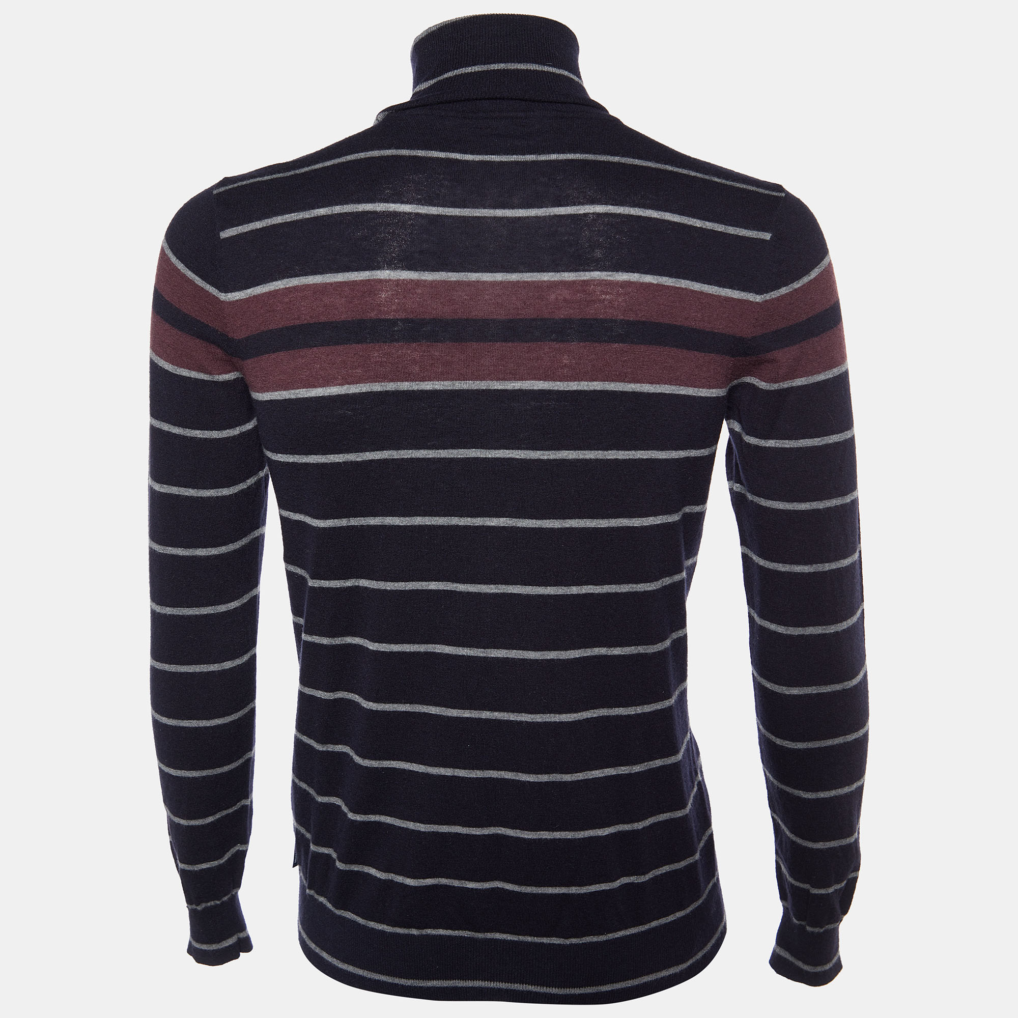 

Emporio Armani Black Striped Wool & Cashmere Knit Sweater