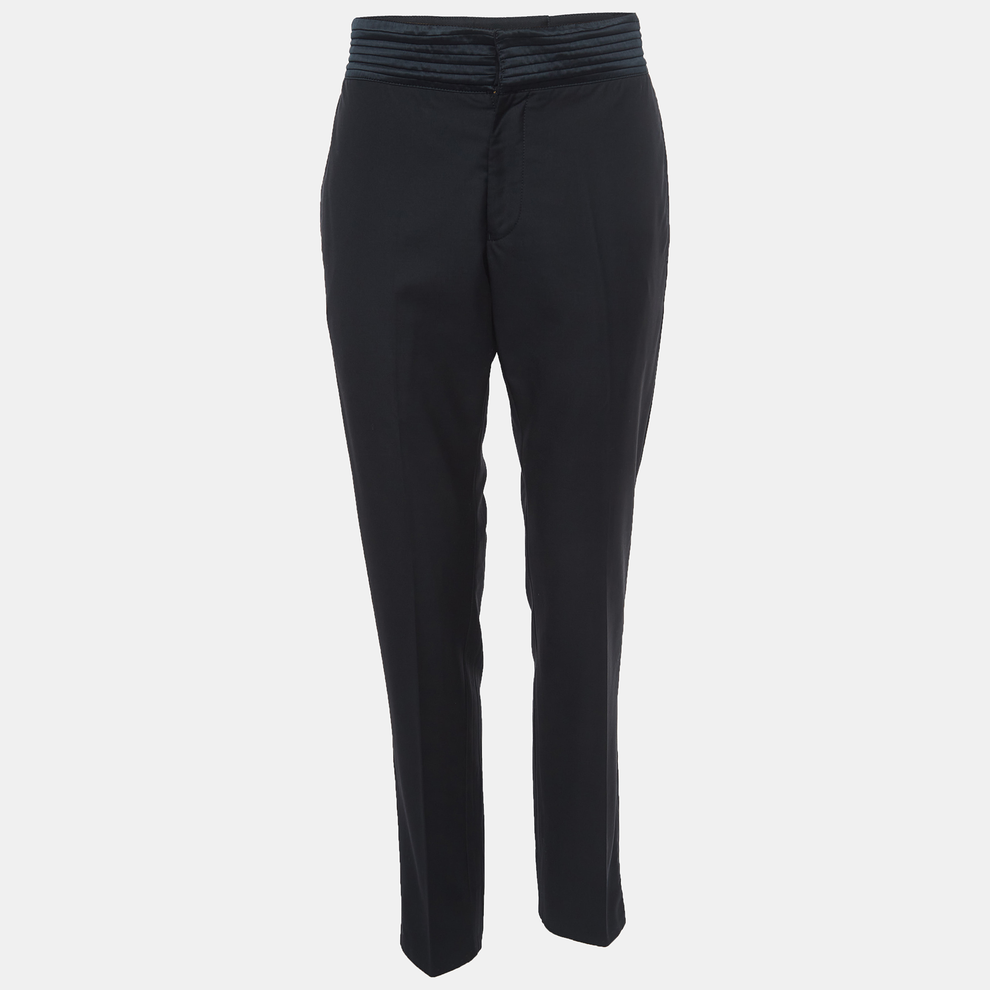 

Emporio Armani Black Wool Regular Fit Trousers
