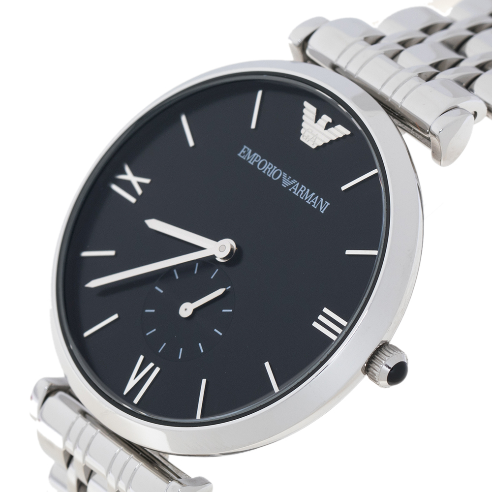 

Emporio Armani Black Stainless Steel Classic AR1676 Men's Wristwatch